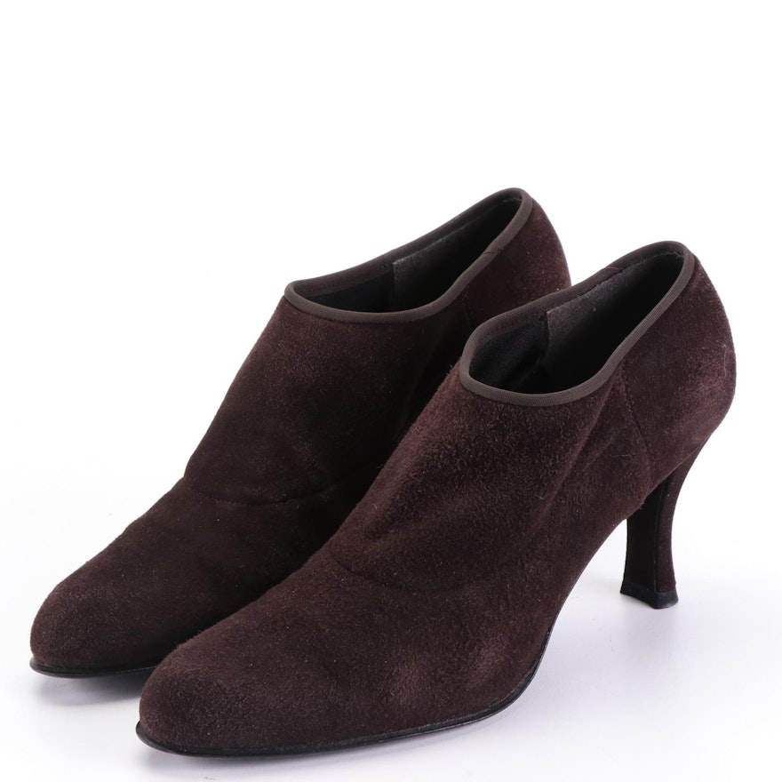 Stuart Weitzman Softwear Pumps in Cola Brown Suede with Box