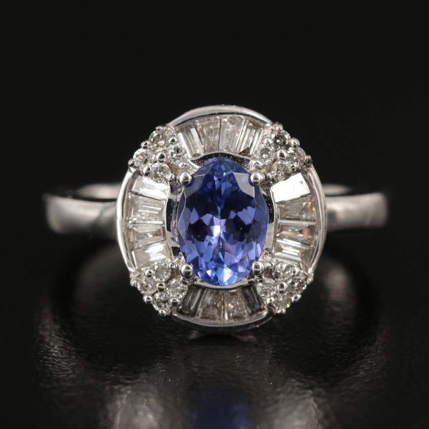 14K Tanzanite and Diamond Ring