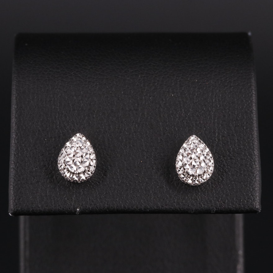 14K Teardrop Stud Earrings