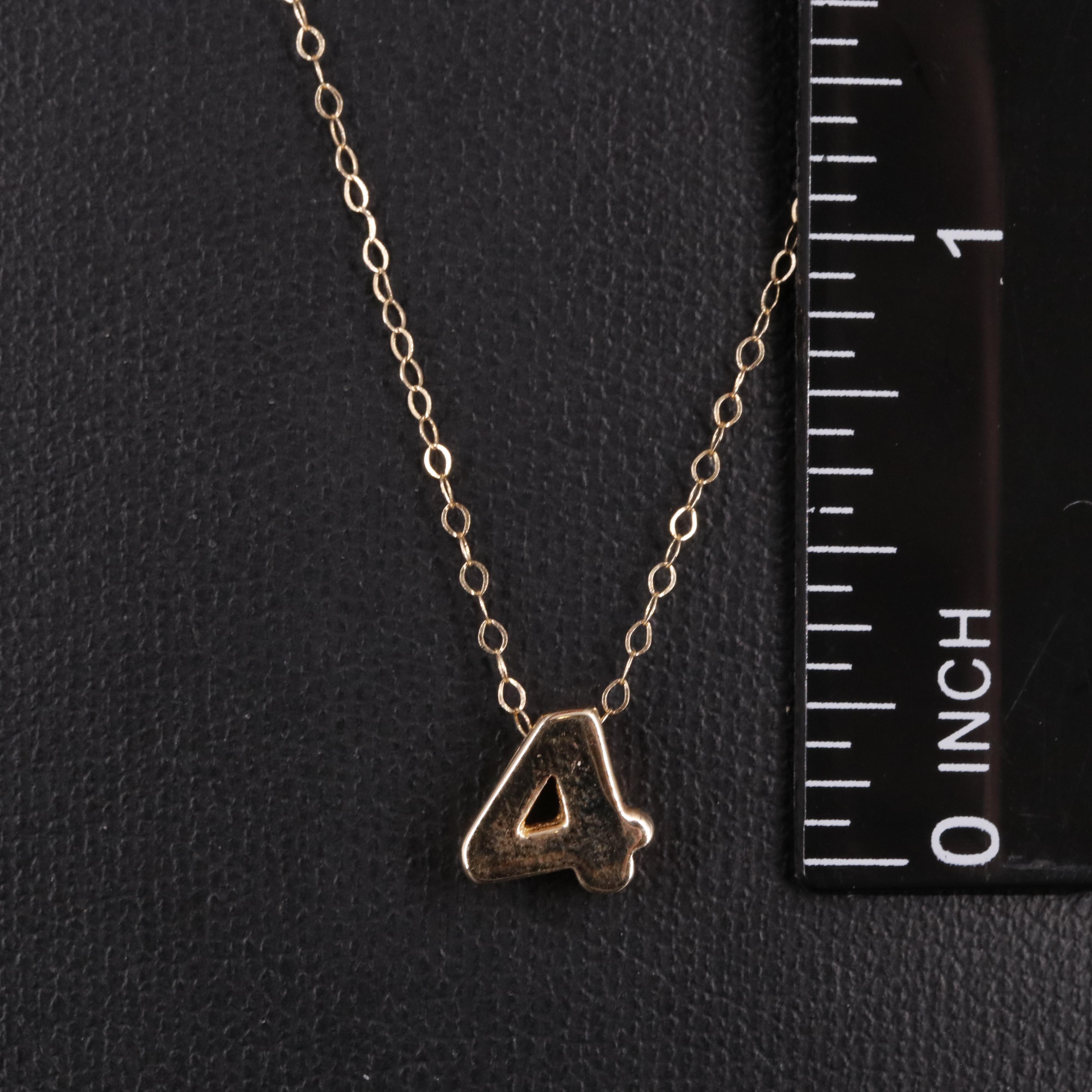 14K Cable Chain 4 Pendant Necklace