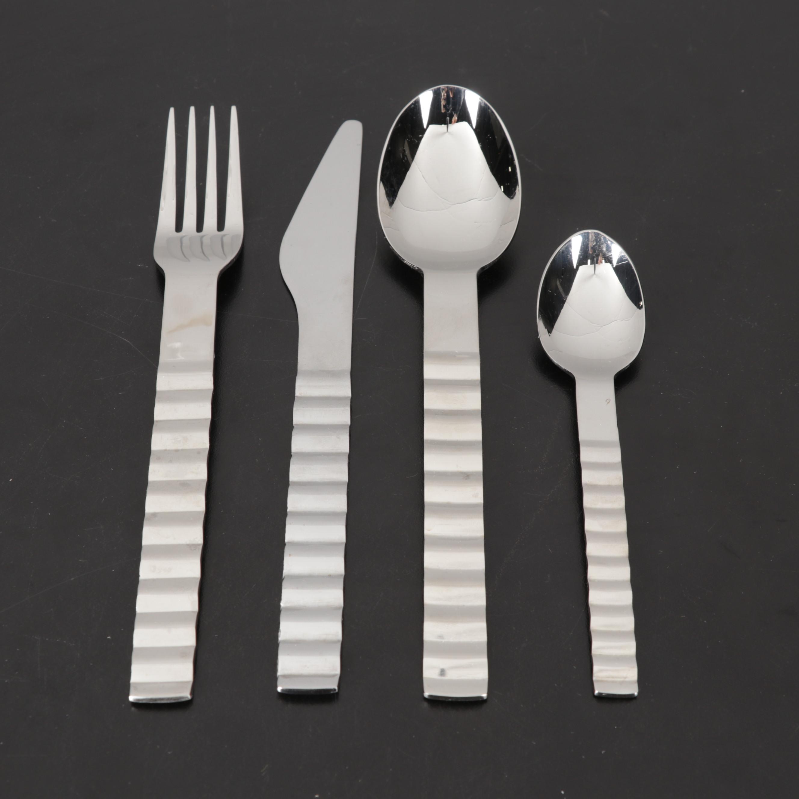 IKEA "IKE1" Stainless Steel Flatware Service for Twelve, Late 20th Century