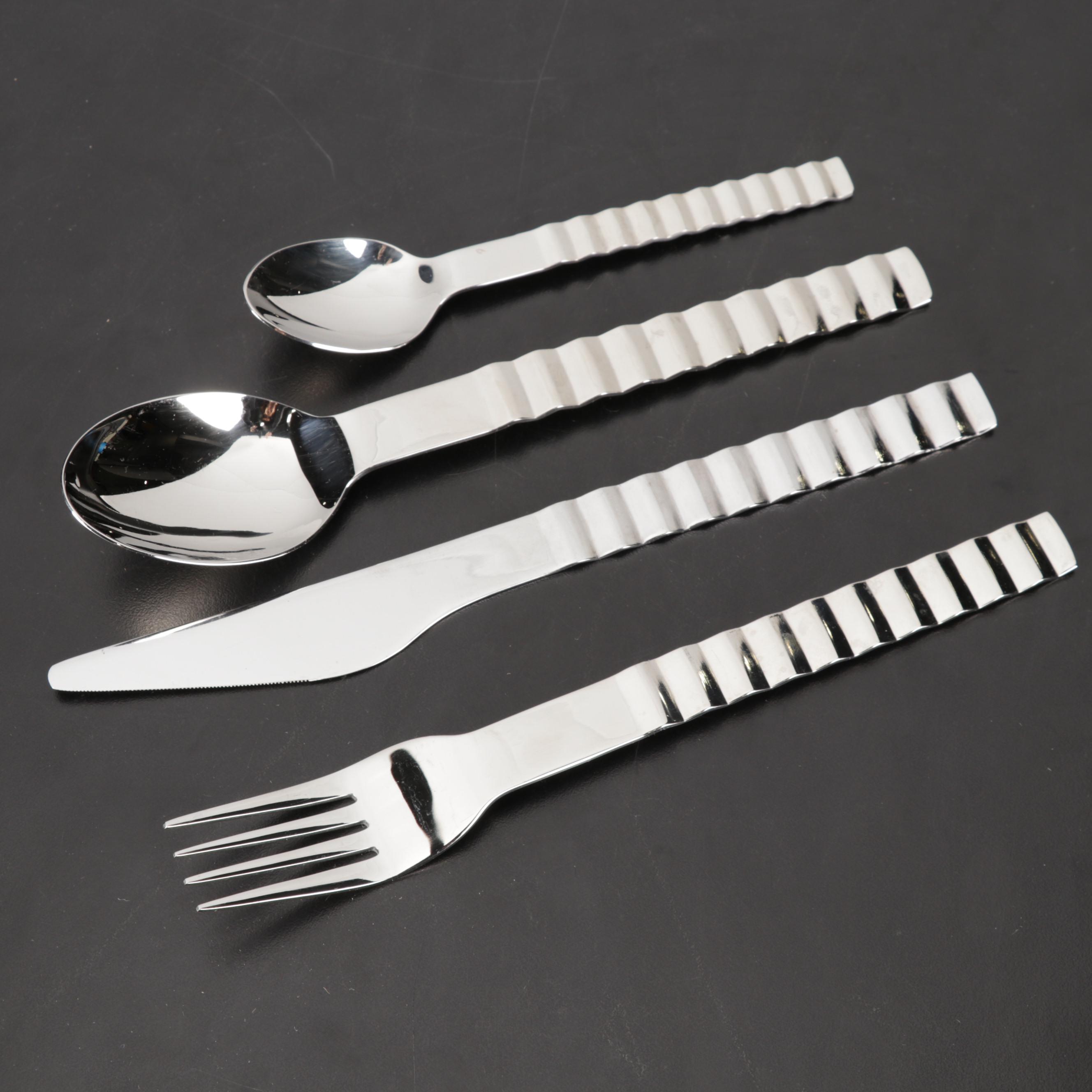 IKEA "IKE1" Stainless Steel Flatware Service for Twelve, Late 20th Century
