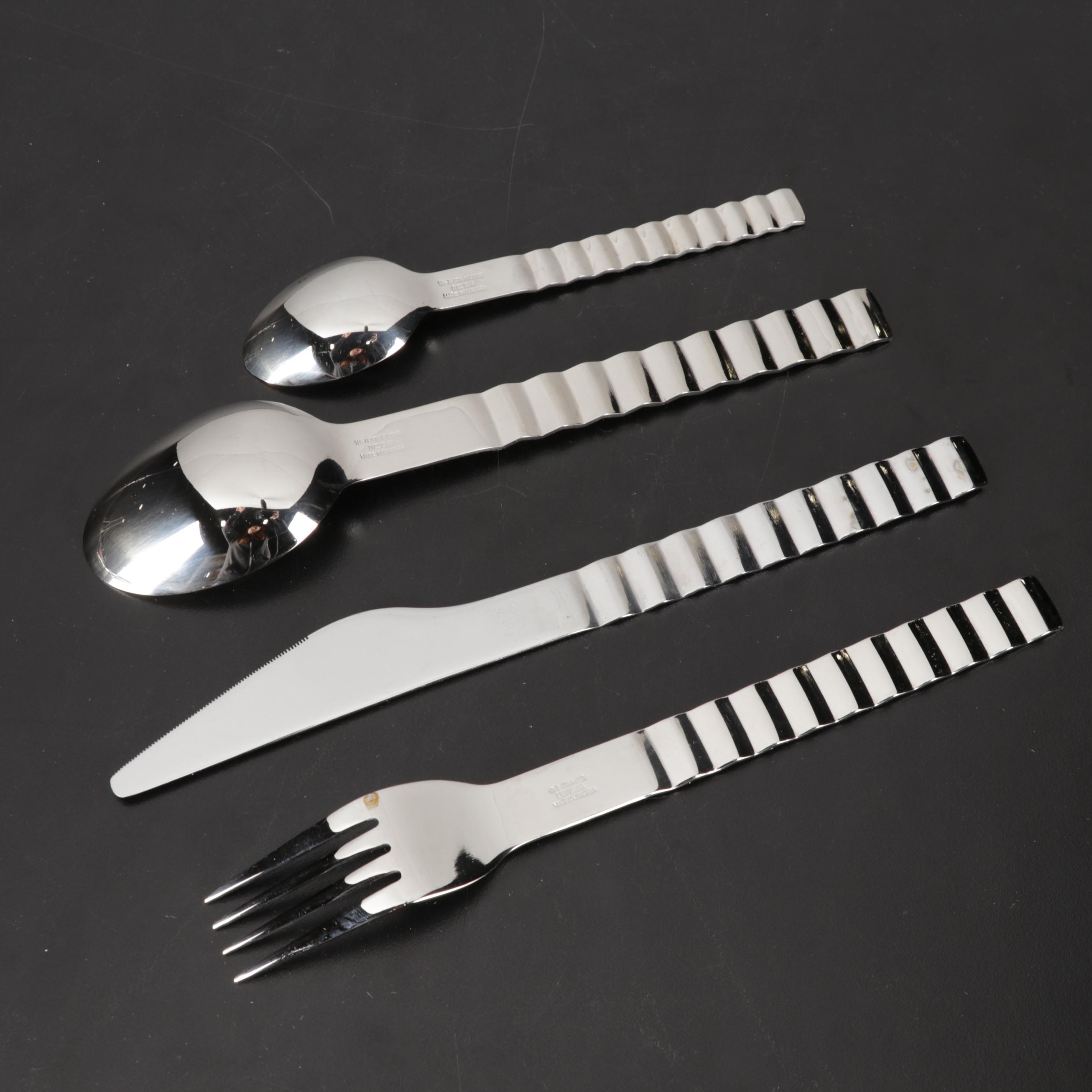 IKEA "IKE1" Stainless Steel Flatware Service for Twelve, Late 20th Century