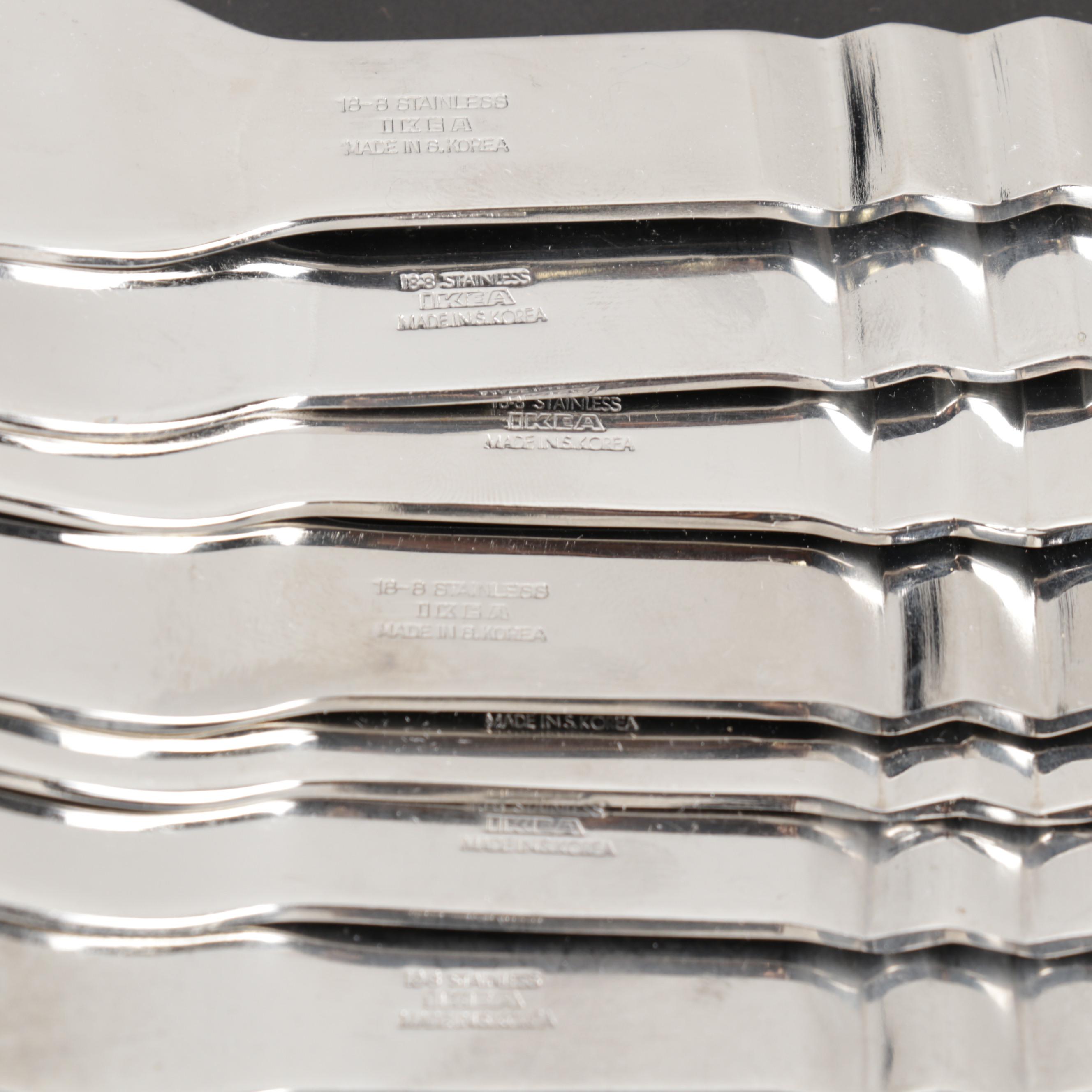 IKEA "IKE1" Stainless Steel Flatware Service for Twelve, Late 20th Century