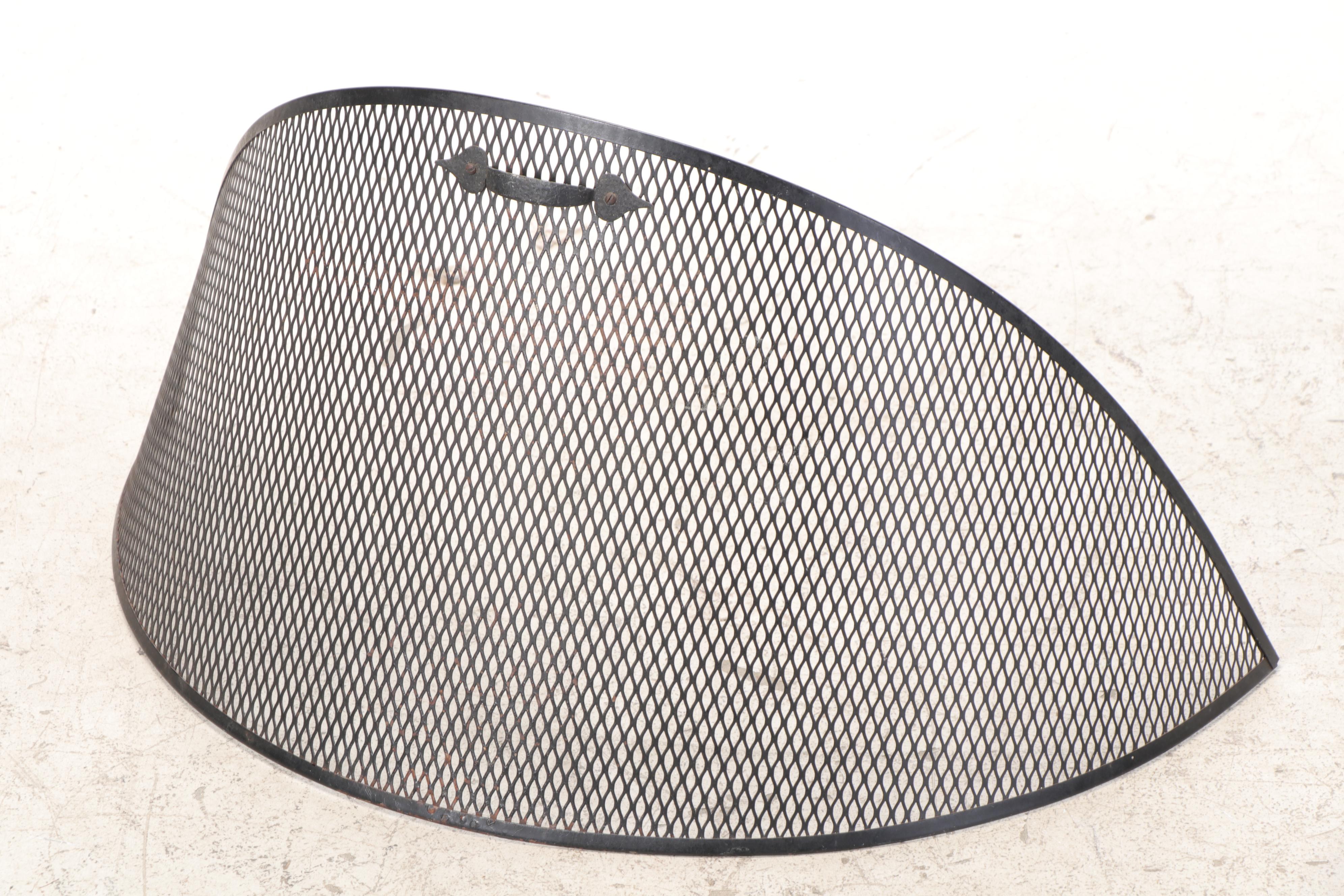 Martin Mid Century Modern Freestanding Fireplace with Knight and Armor Adornment