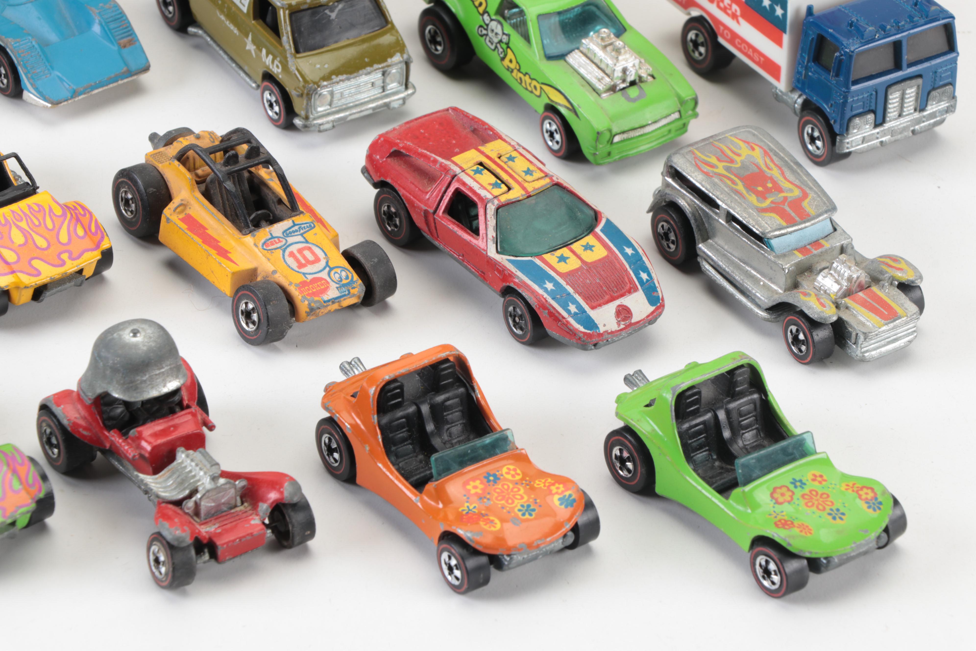 Mattel Redline Hot Wheels Diecast Cars with Carrying Case