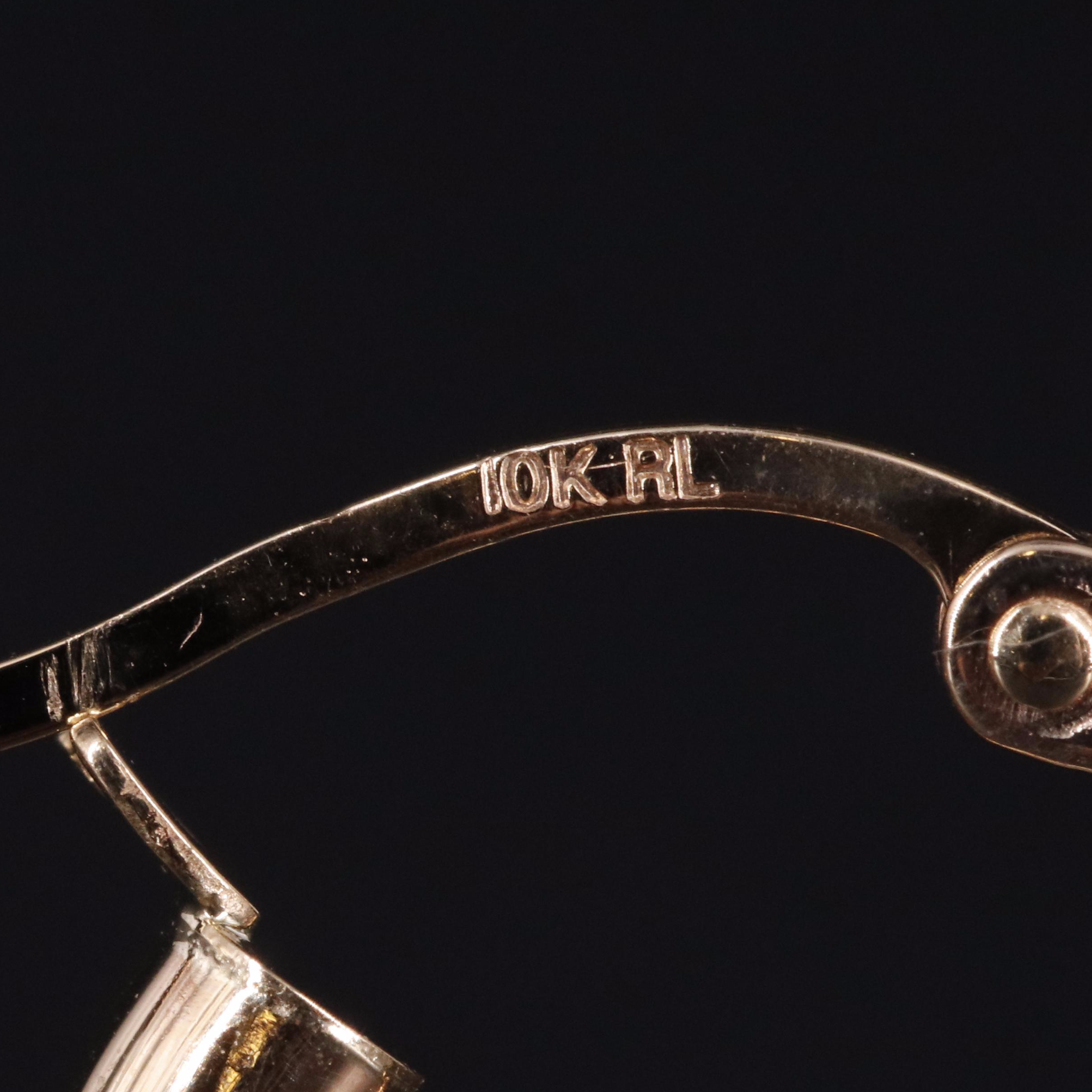 10K Cable Chain Hoop Dangle Earrings