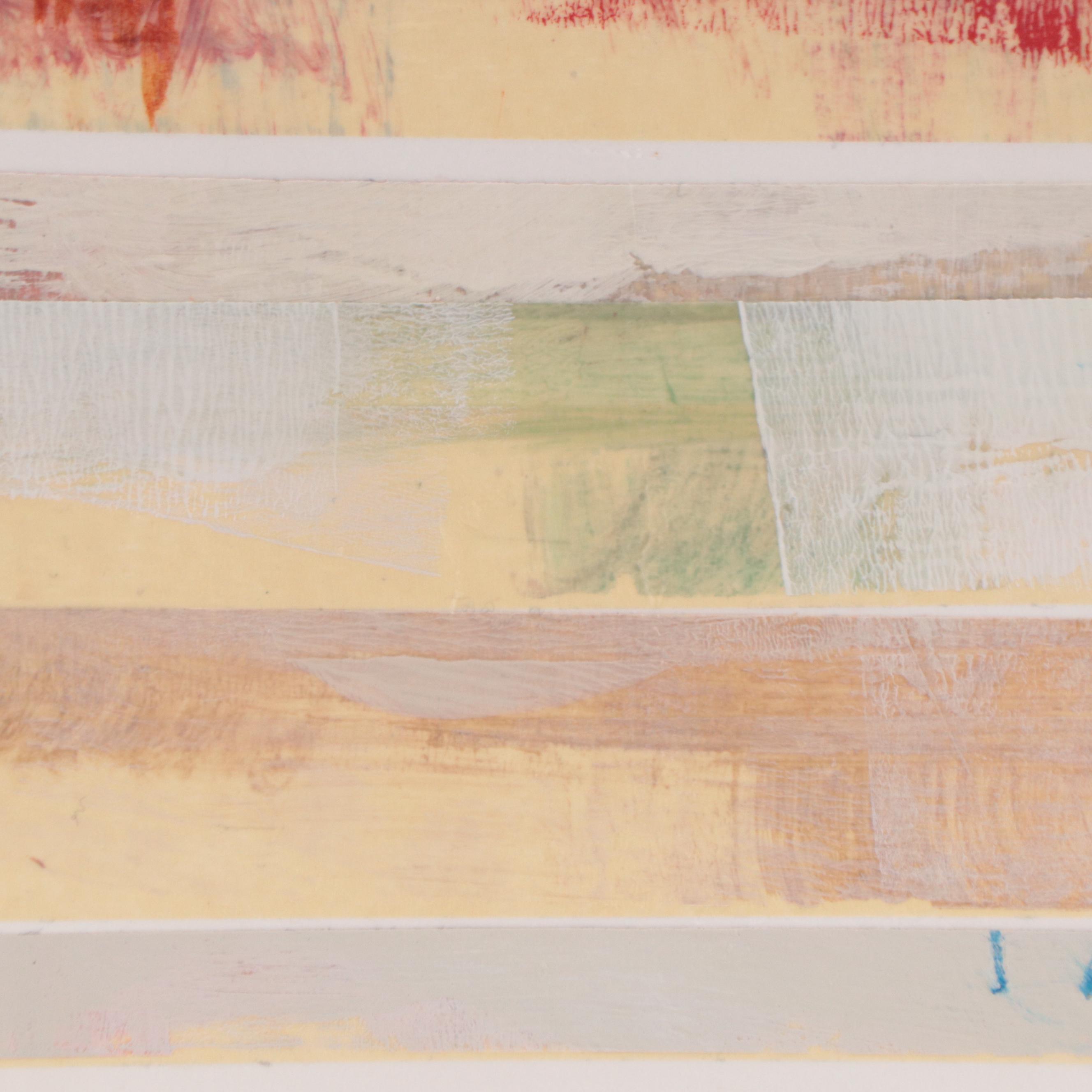 Ursula J. Brenner Abstract Mixed Media Painting, 21st Century