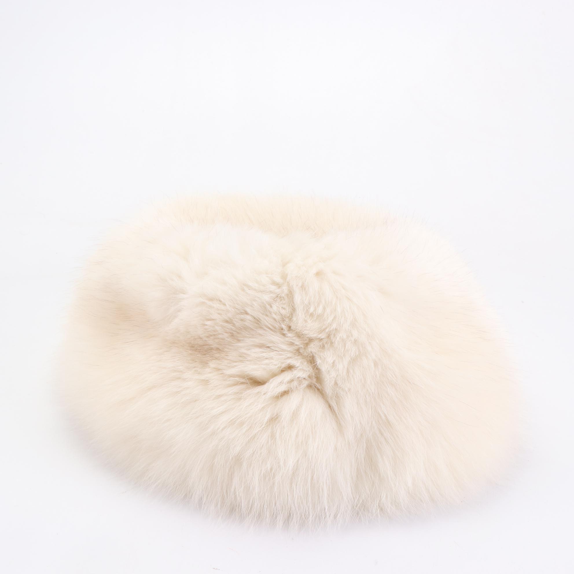 Russian Sable Fur and White Fox Fur Hats