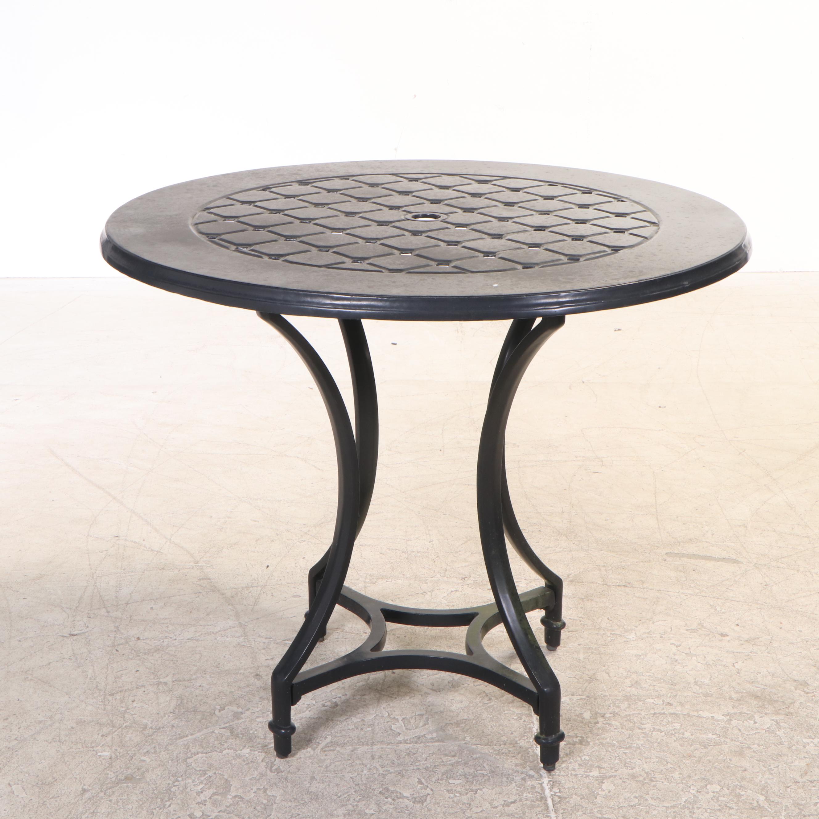 Frontgate Patio Table with Swivel Barstools