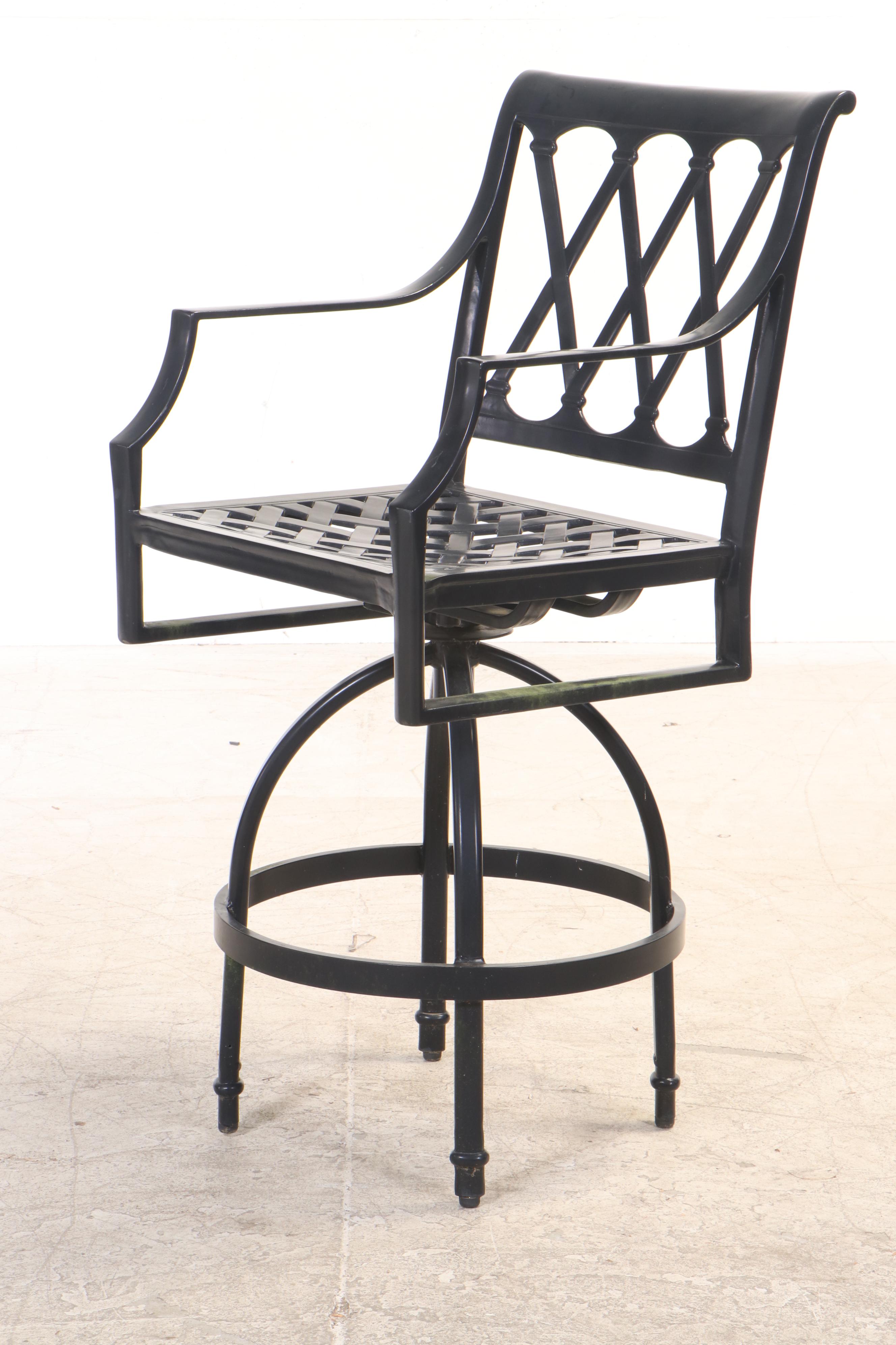 Frontgate Patio Table with Swivel Barstools