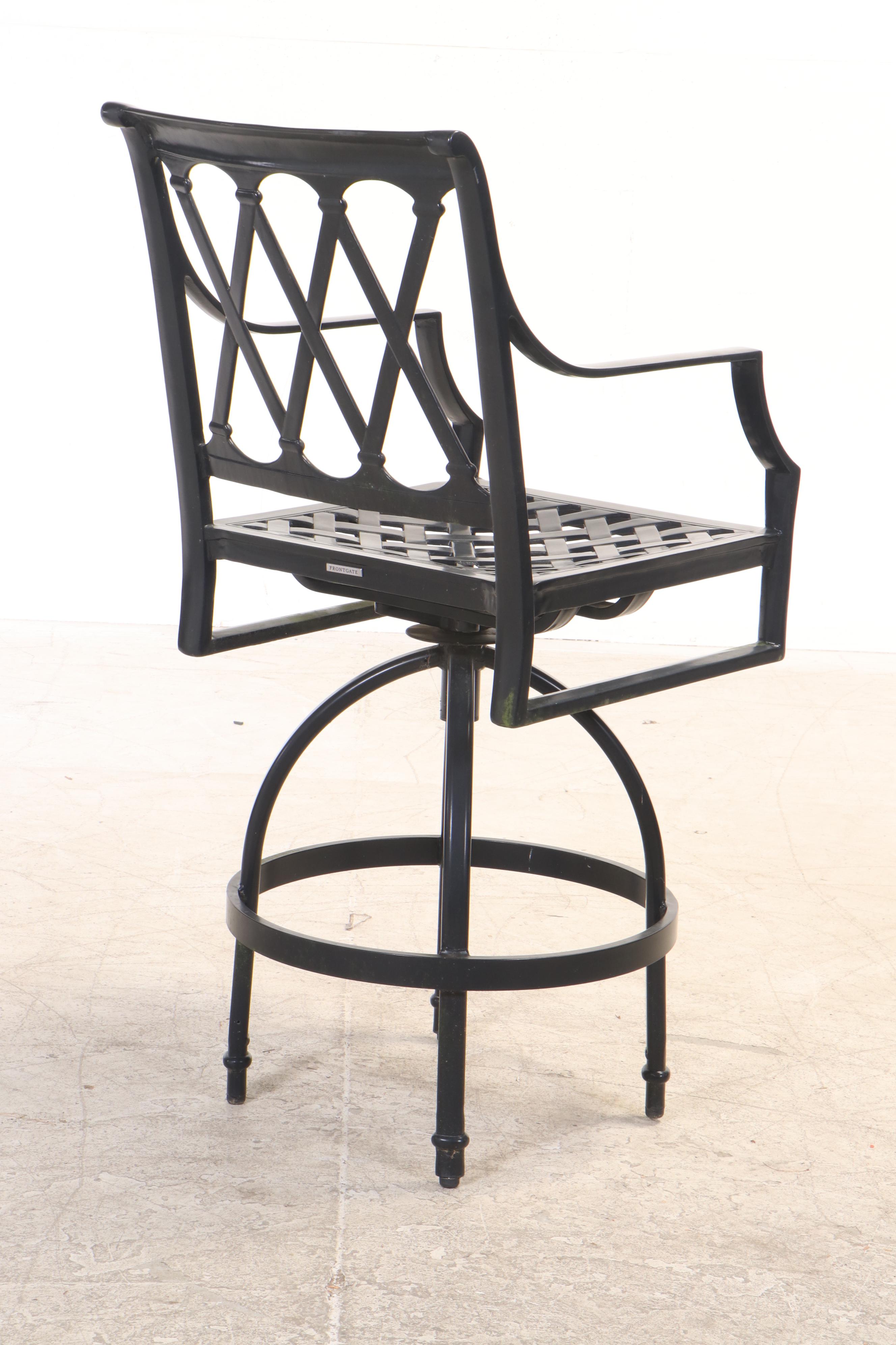 Frontgate Patio Table with Swivel Barstools