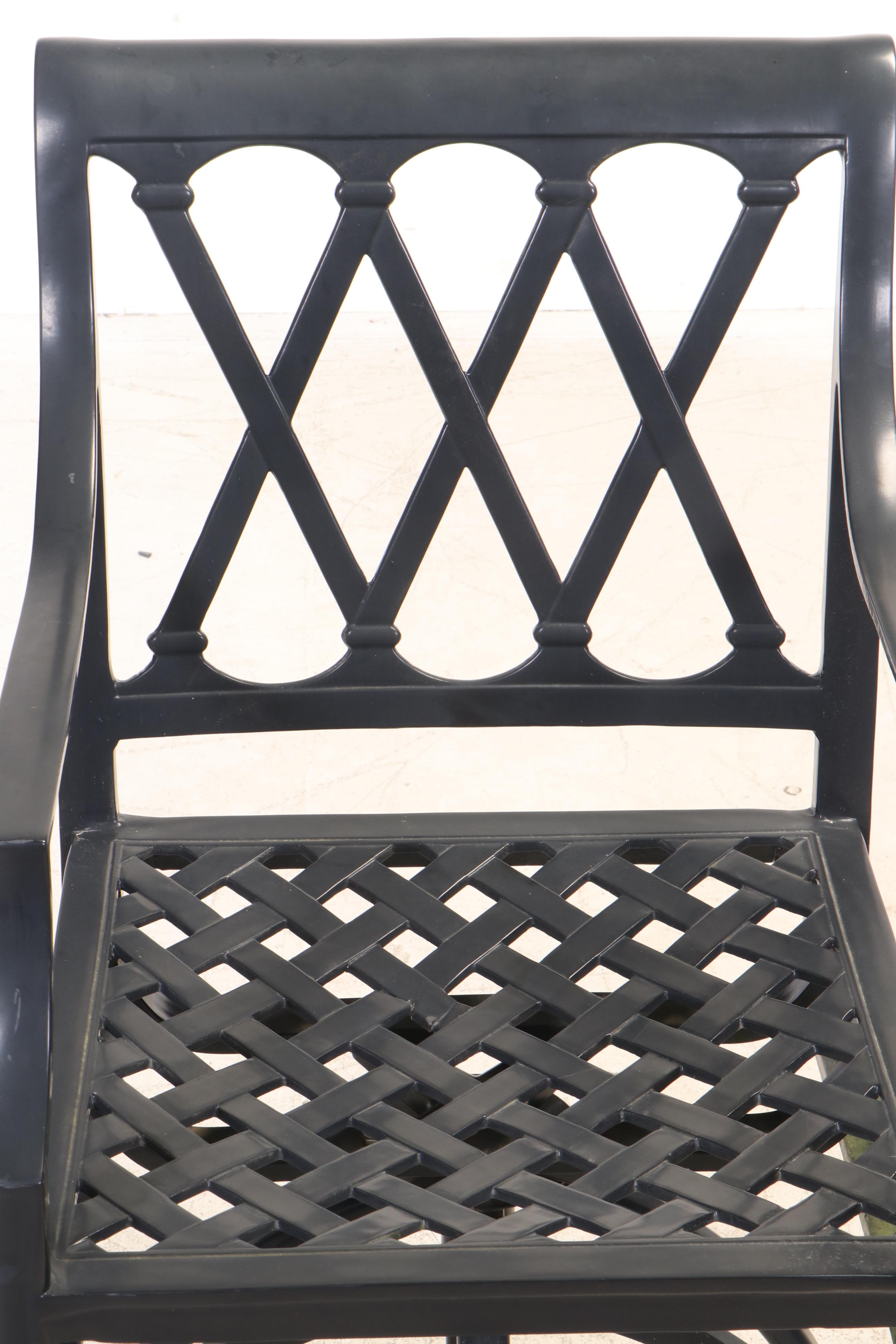 Frontgate Patio Table with Swivel Barstools