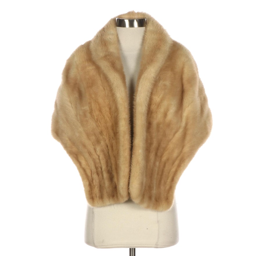 Palomino Mink Fur Stole by Stripling's Fur Salon of Fort Worth