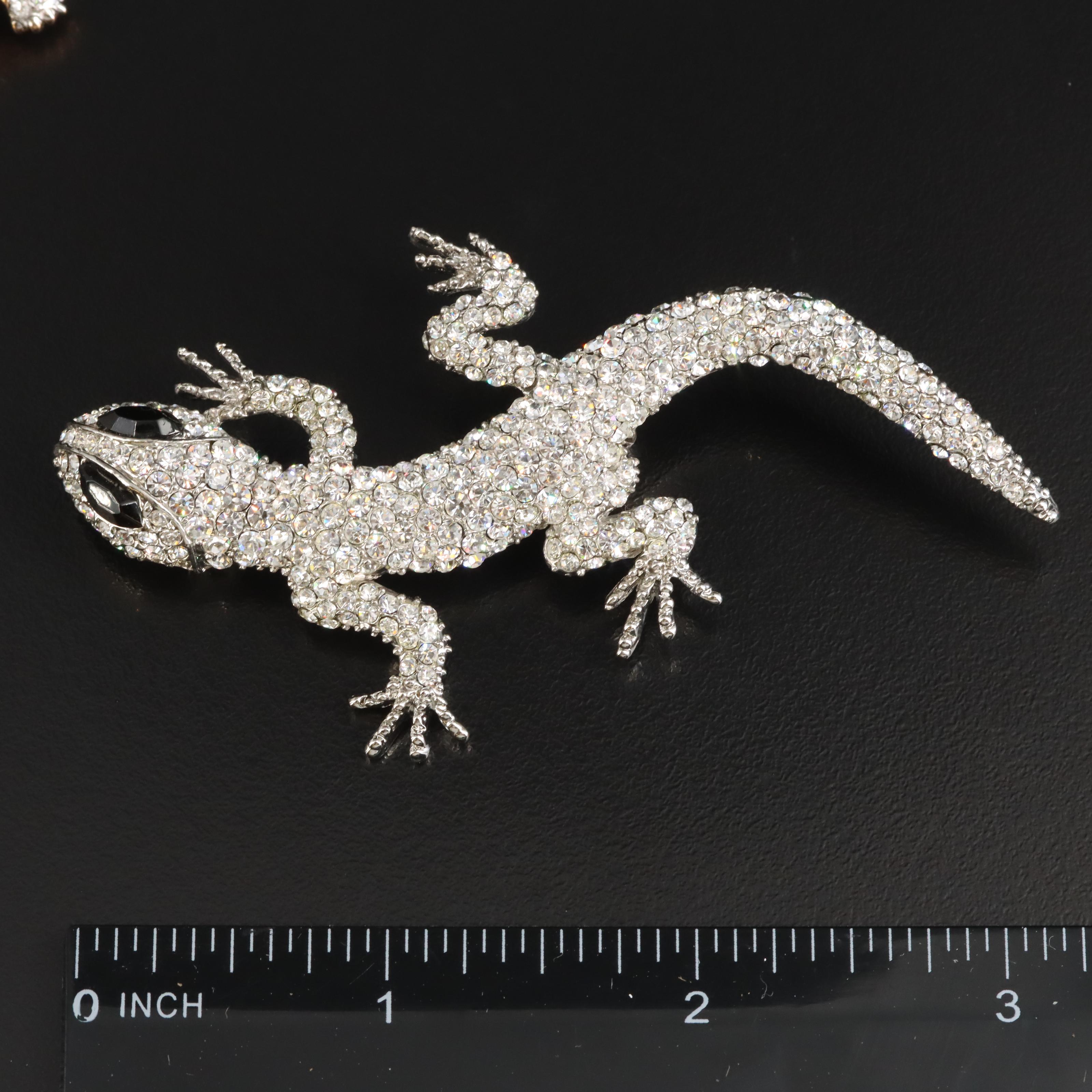 Rhinestone Brooches Including Swarovski Snail and Dolphins