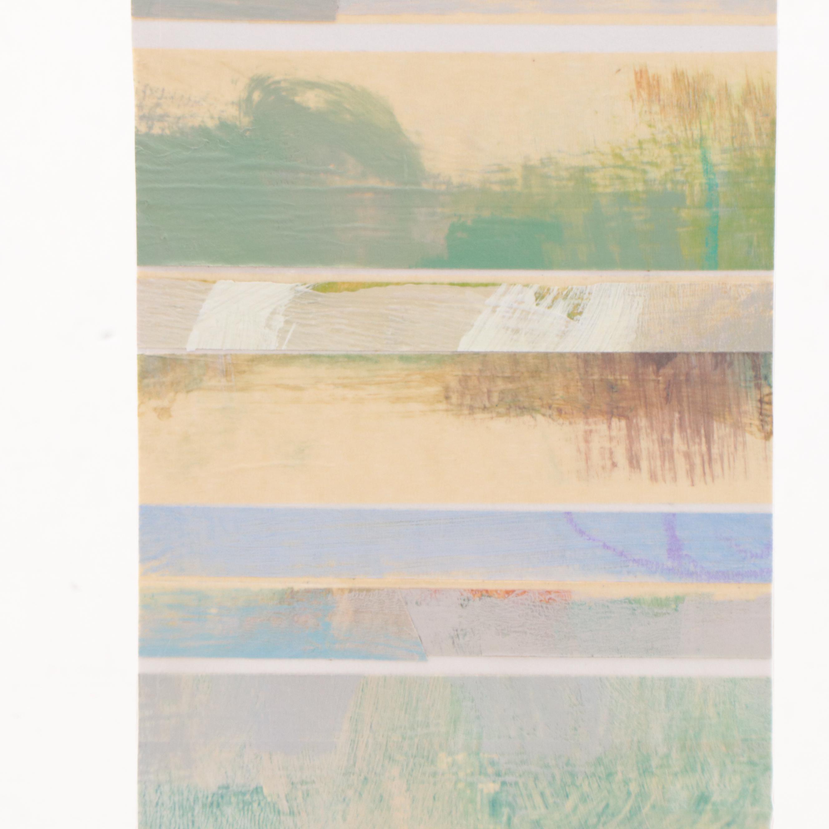 Ursula J. Brenner Abstract Mixed Media Painting, 21st Century