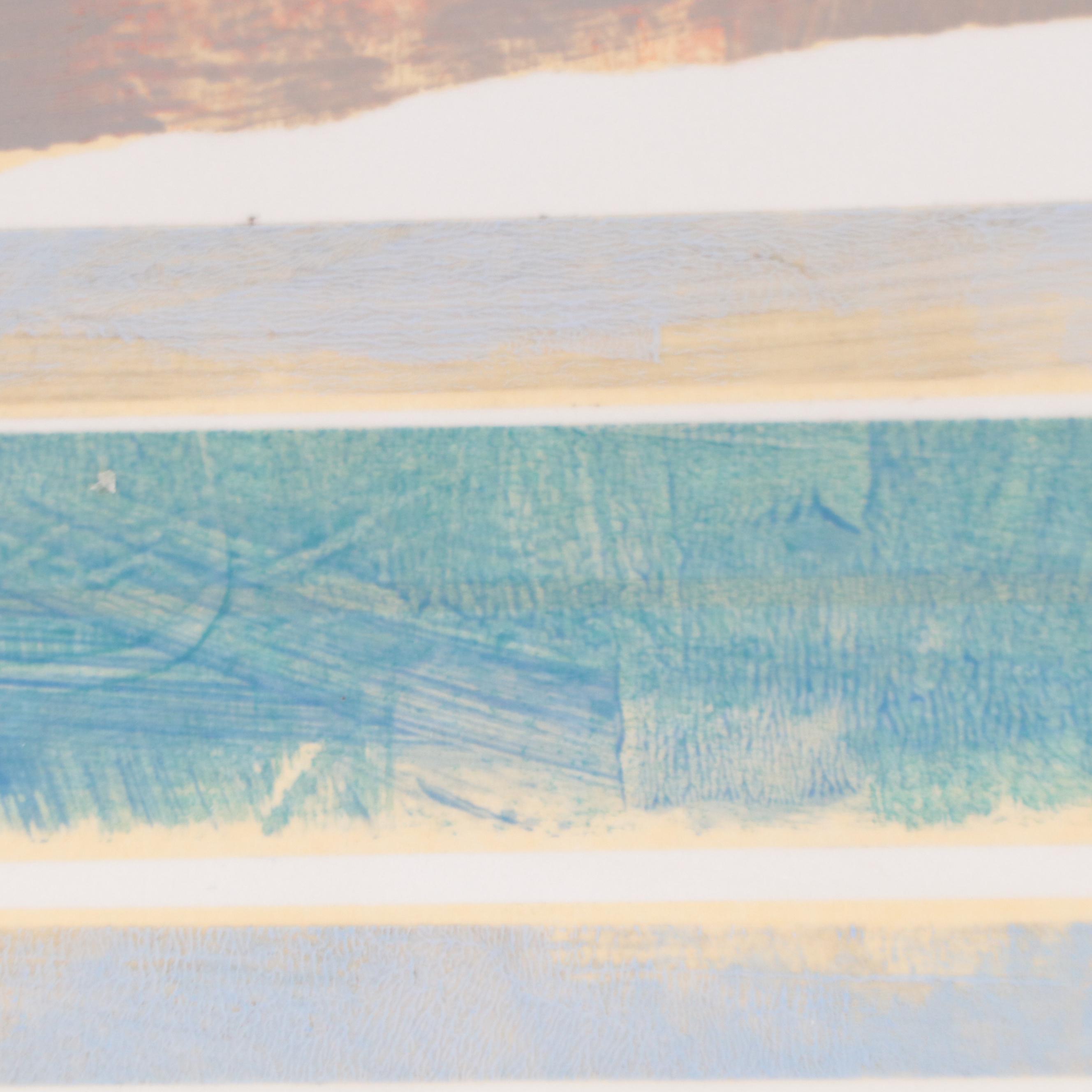 Ursula J. Brenner Abstract Mixed Media Painting, 21st Century