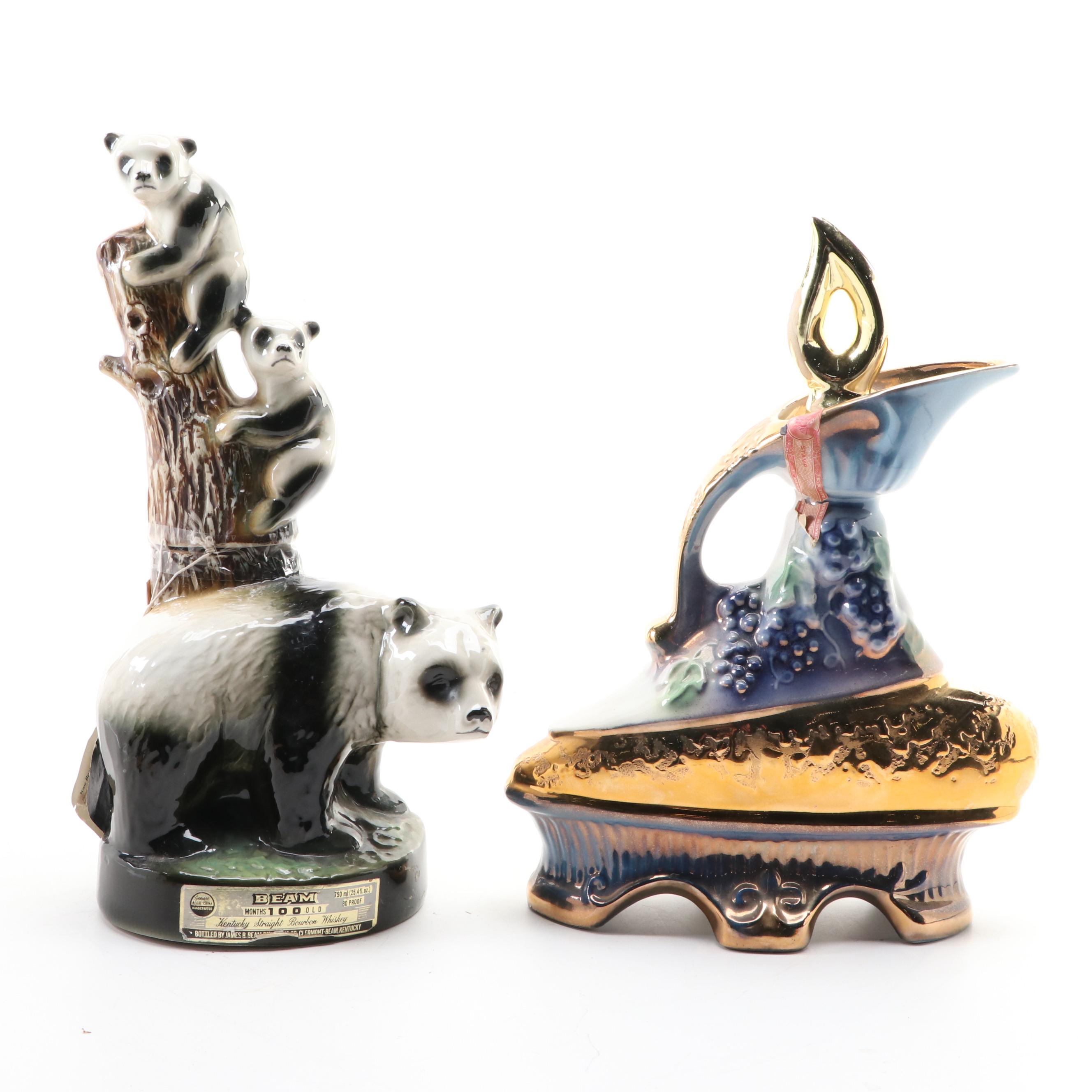 Regal China Jim Beam and Other Ceramic Whiskey Decanters