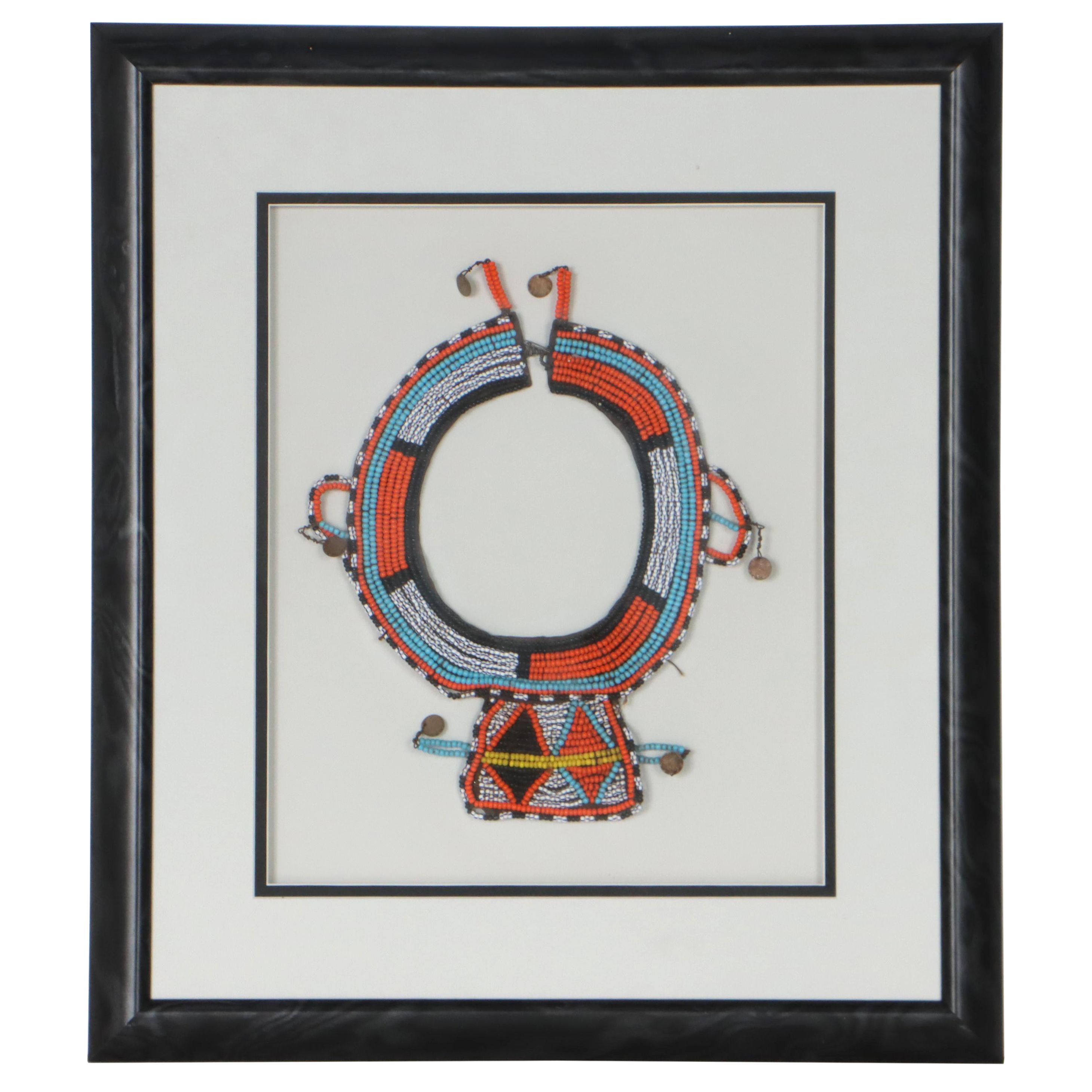 Maasai Beaded Collar Necklace in Frame