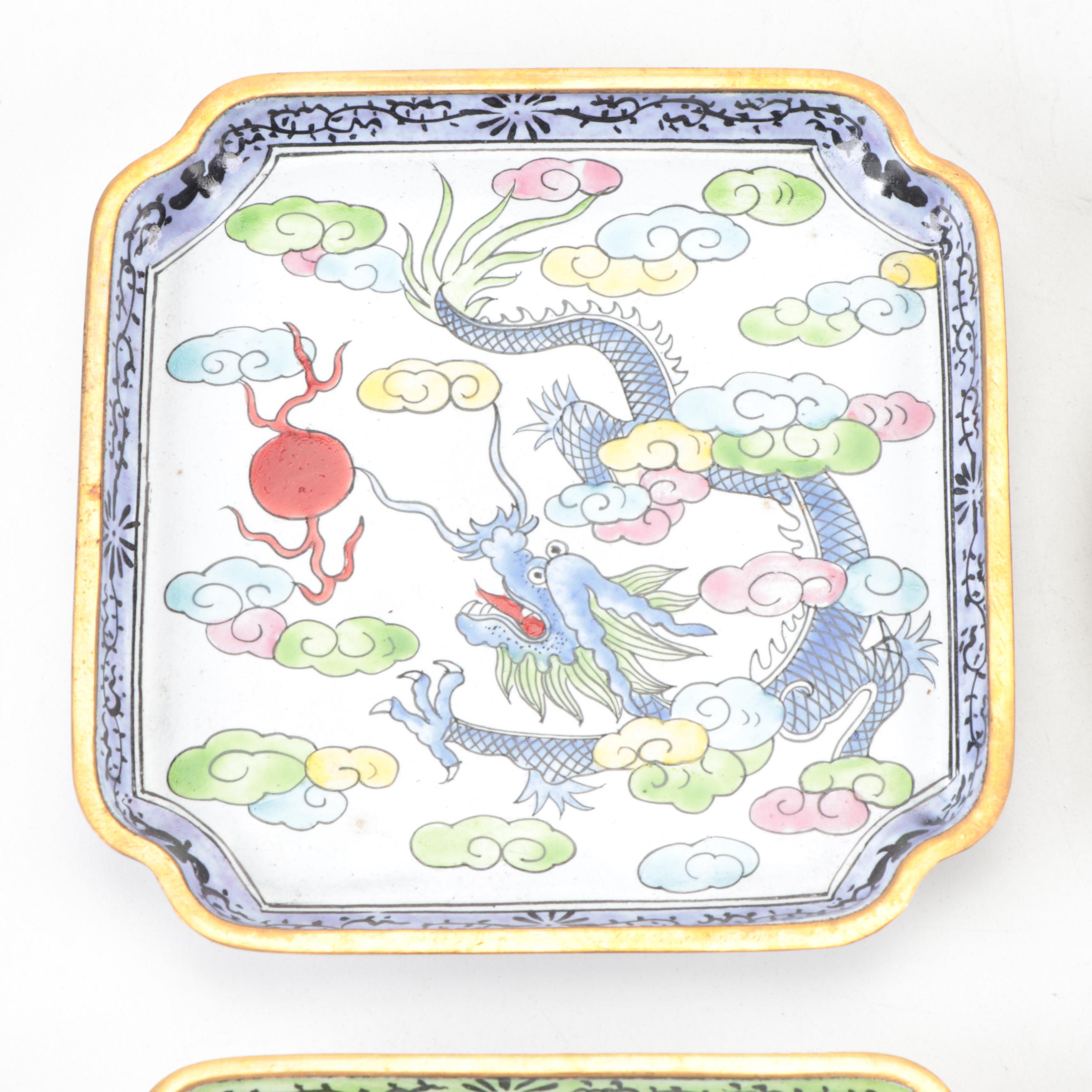 Chinese Enameled Dishes and Boading Balls