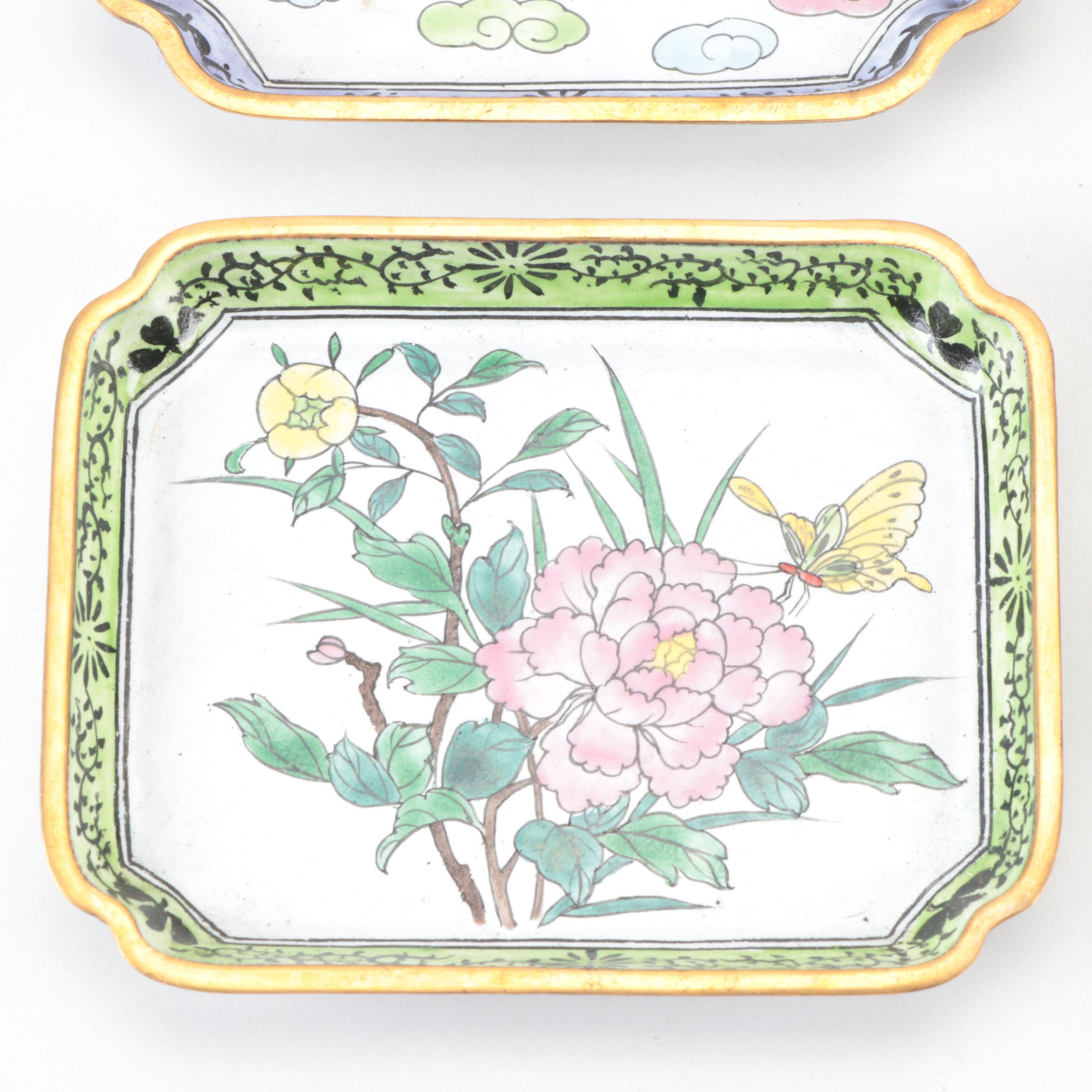 Chinese Enameled Dishes and Boading Balls