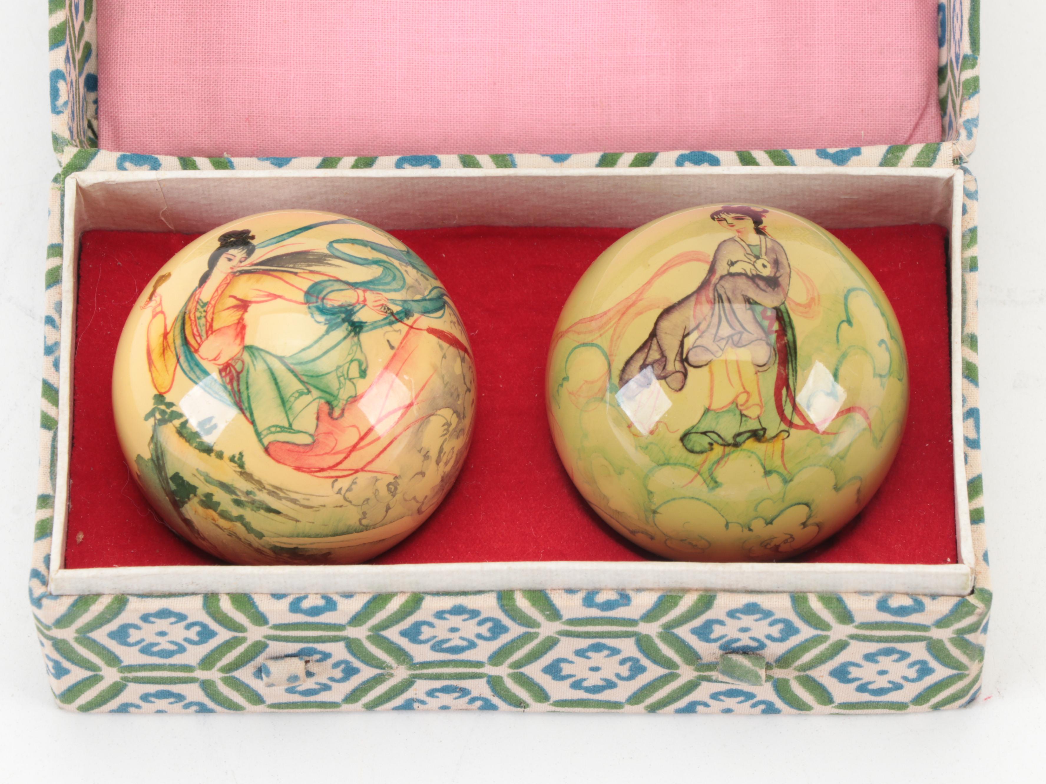 Chinese Enameled Dishes and Boading Balls