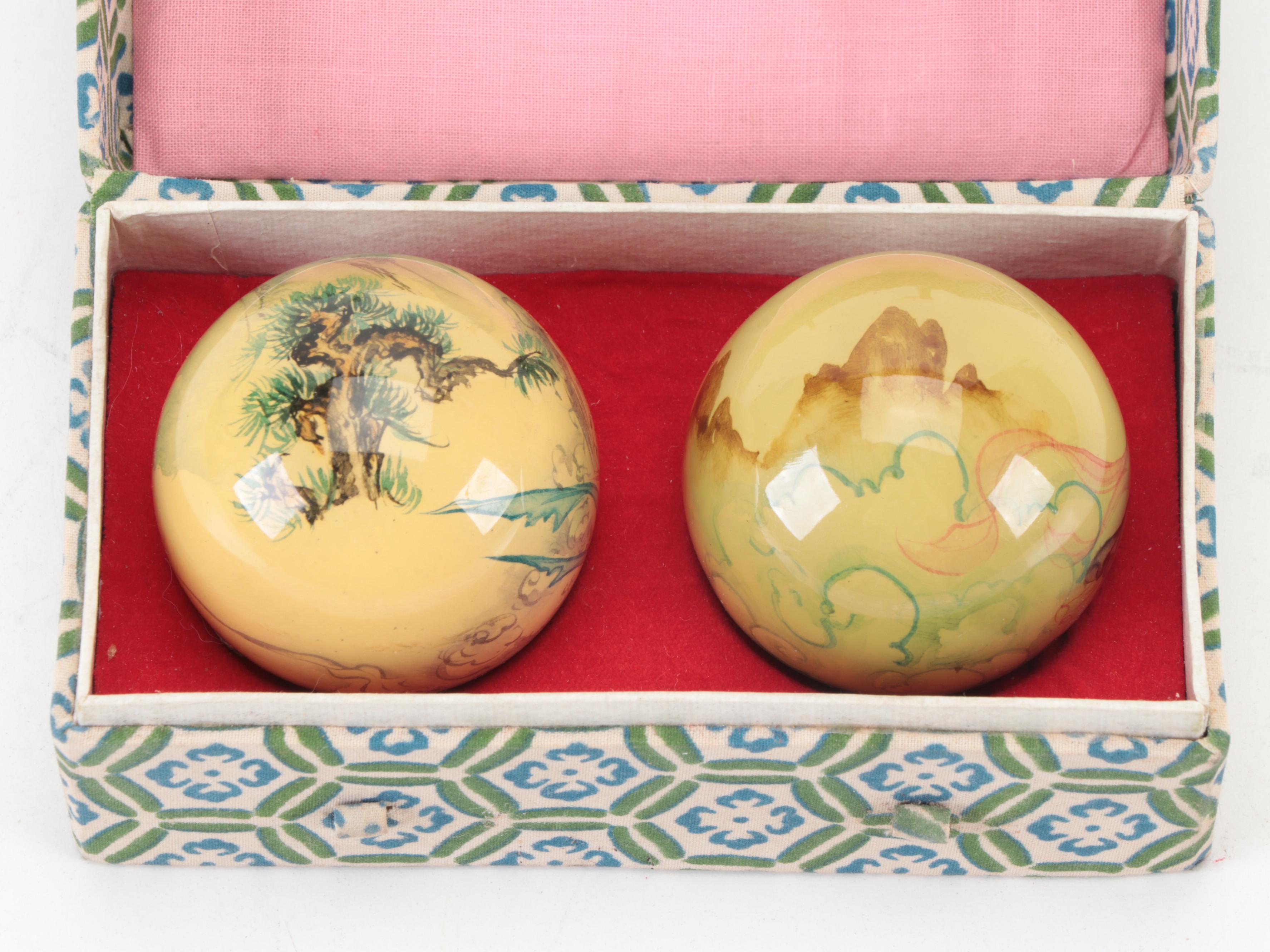 Chinese Enameled Dishes and Boading Balls