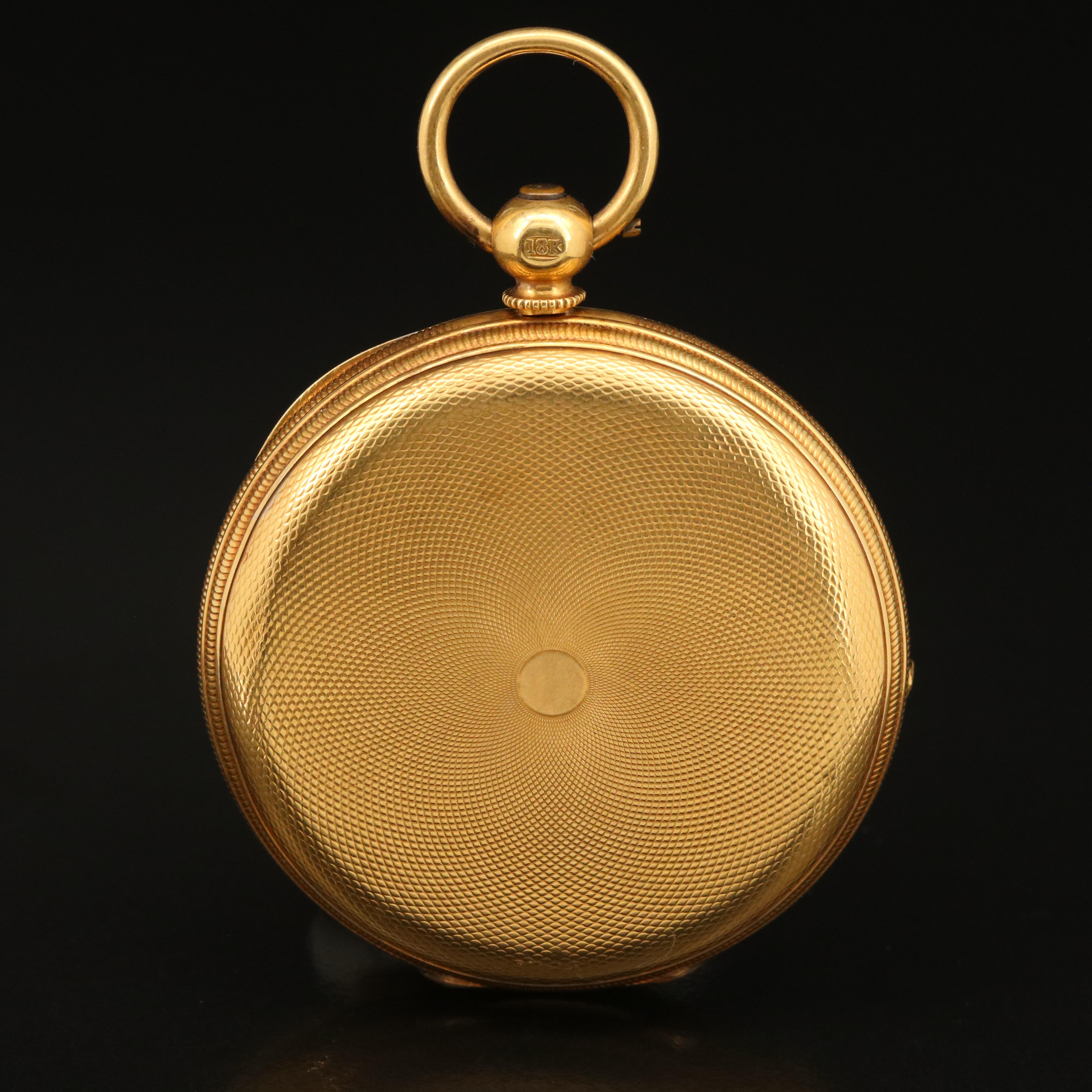 18K Vintage English Pocket Watch By Arnold Adams