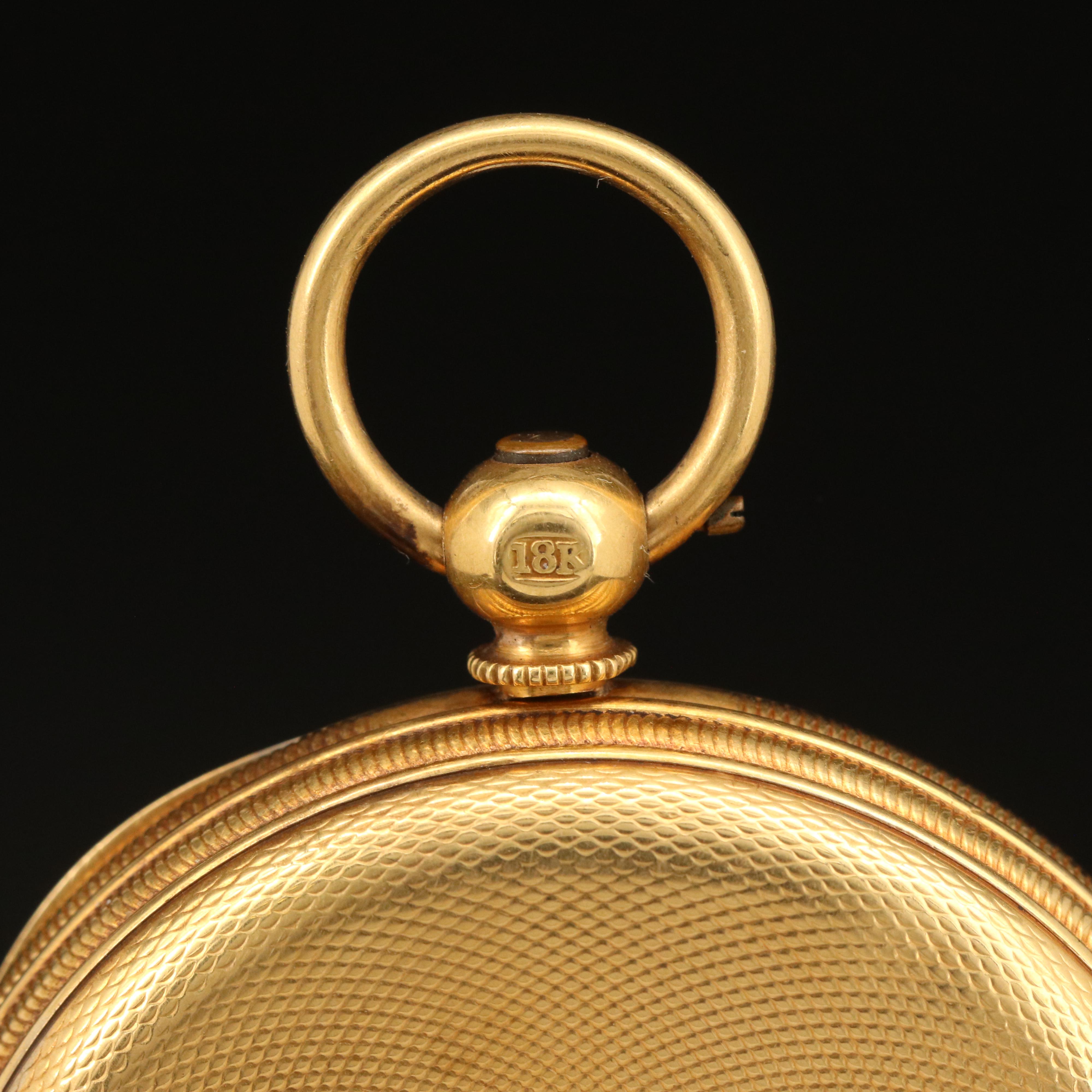 18K Vintage English Pocket Watch By Arnold Adams