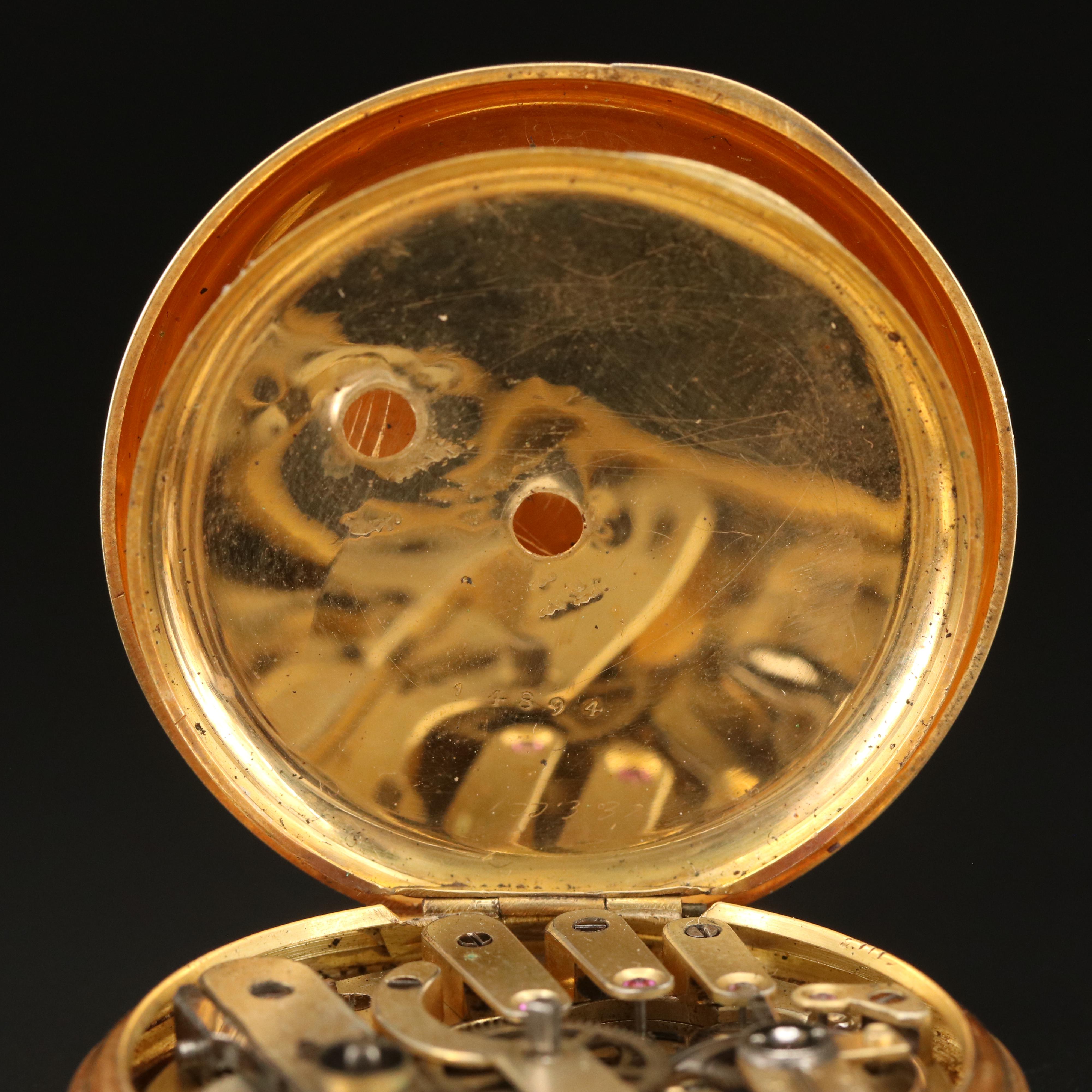 18K Vintage English Pocket Watch By Arnold Adams