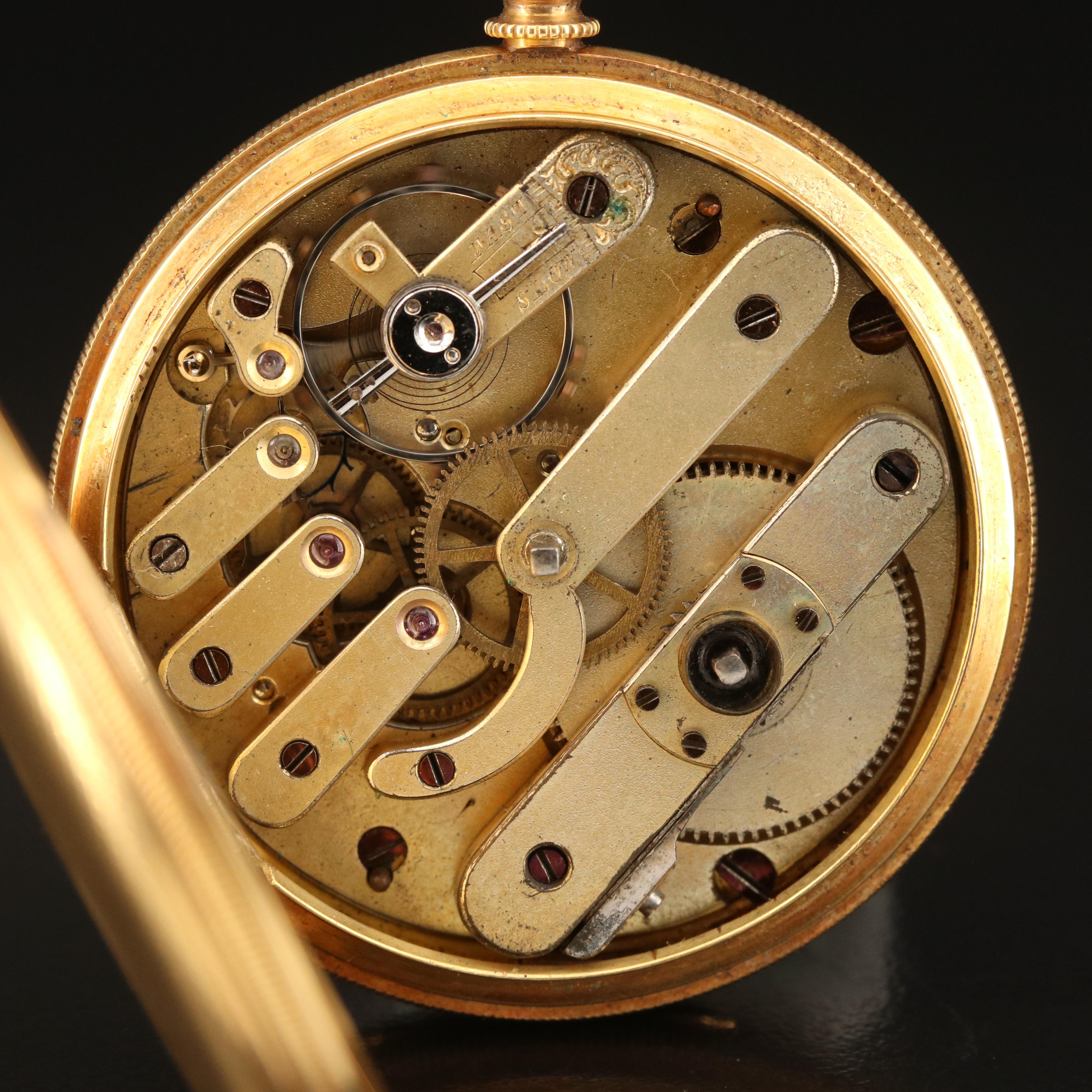 18K Vintage English Pocket Watch By Arnold Adams