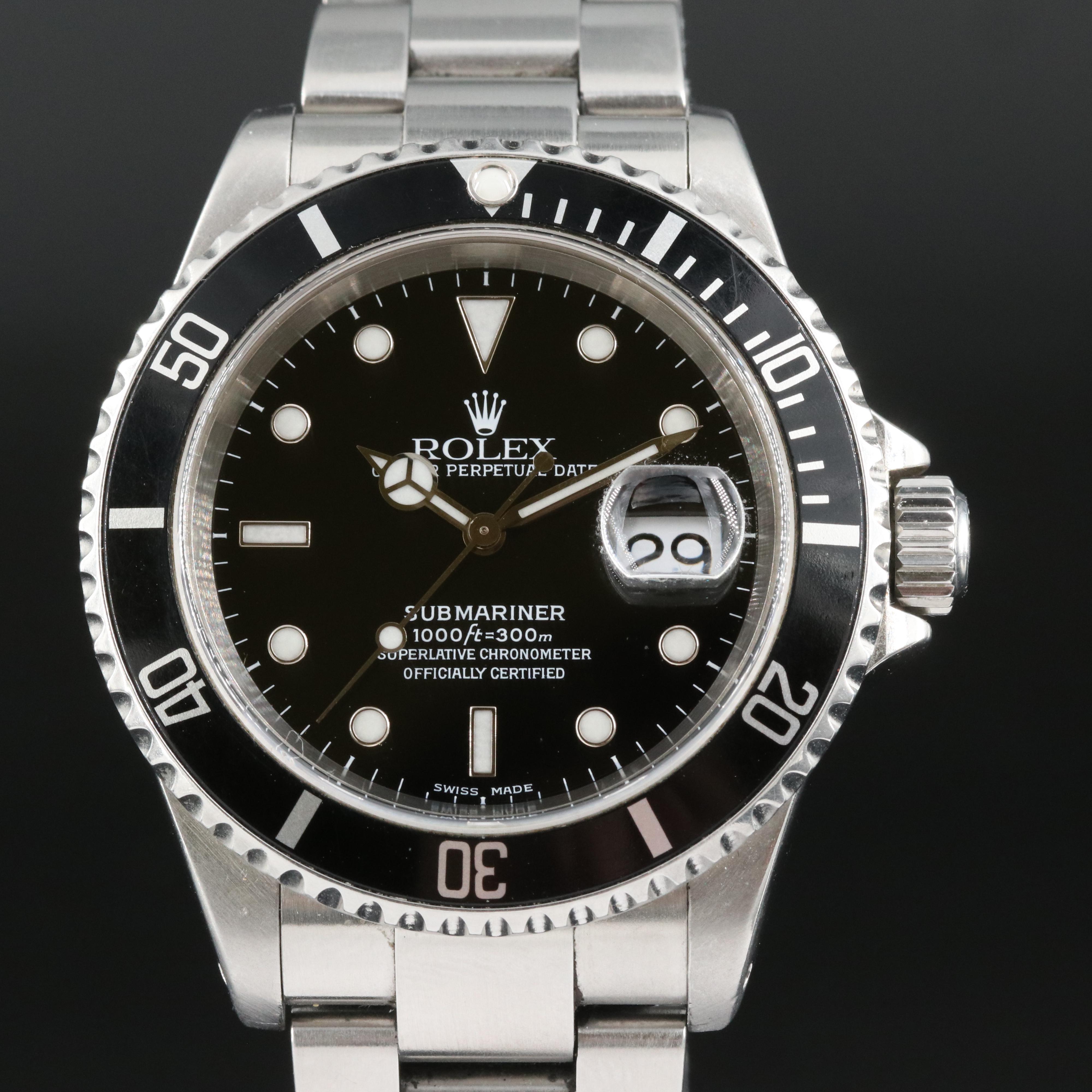2000 - 2001 Rolex Submariner Date Stainless Steel Watch