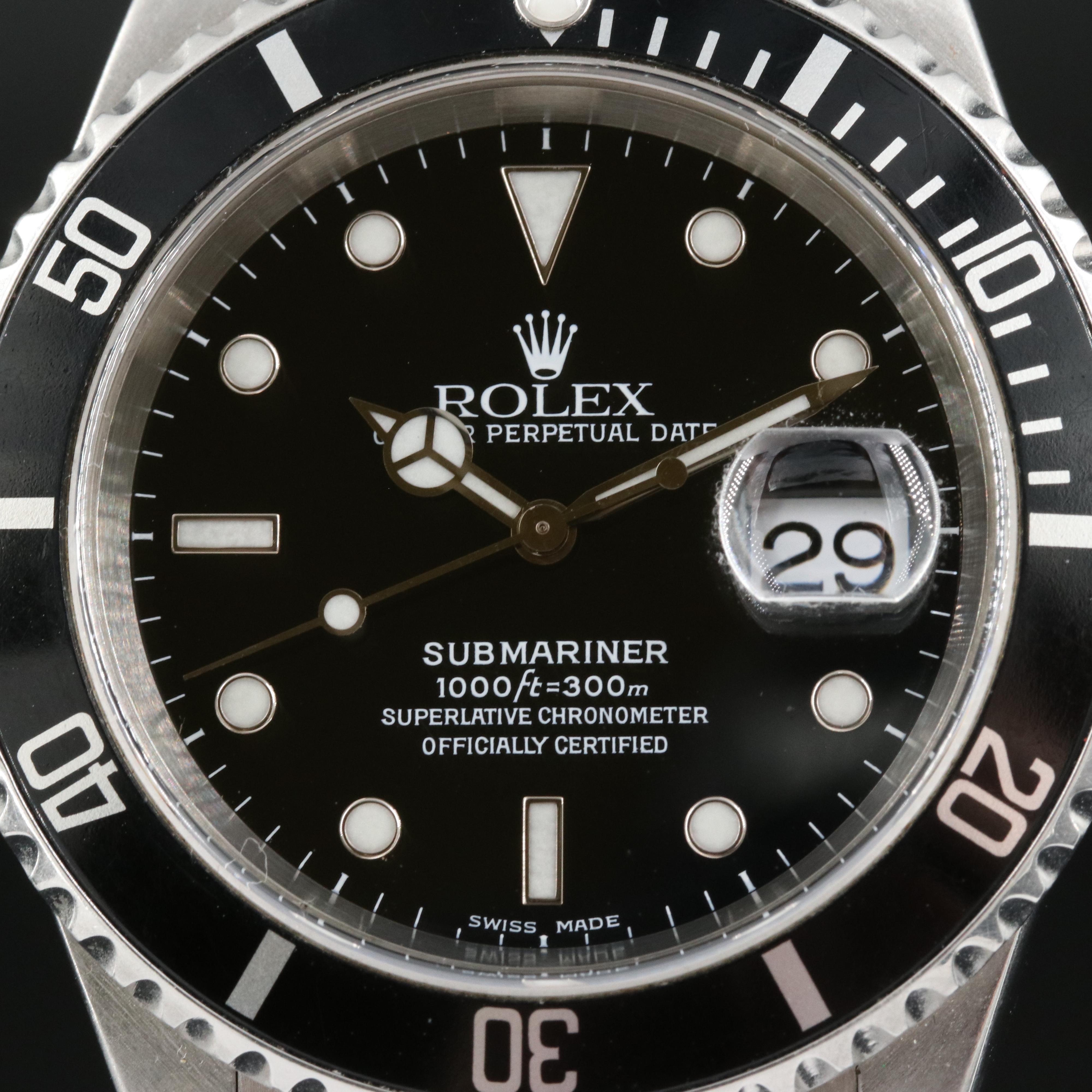 2000 - 2001 Rolex Submariner Date Stainless Steel Watch