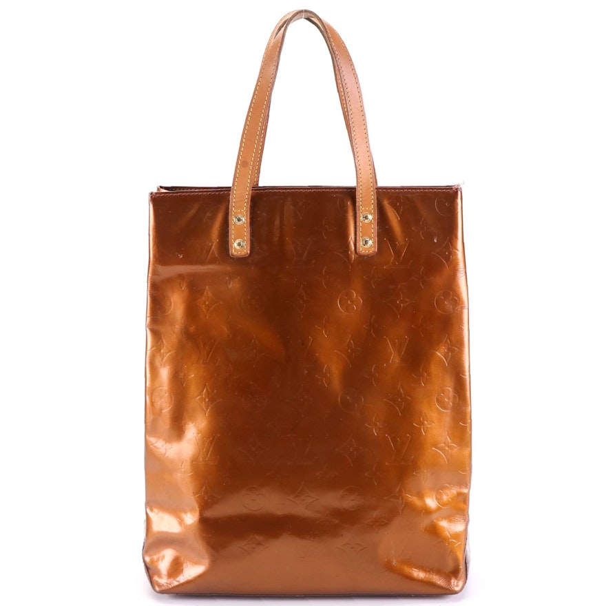 Louis Vuitton Reade MM Tote in Bronze Monogram Vernis