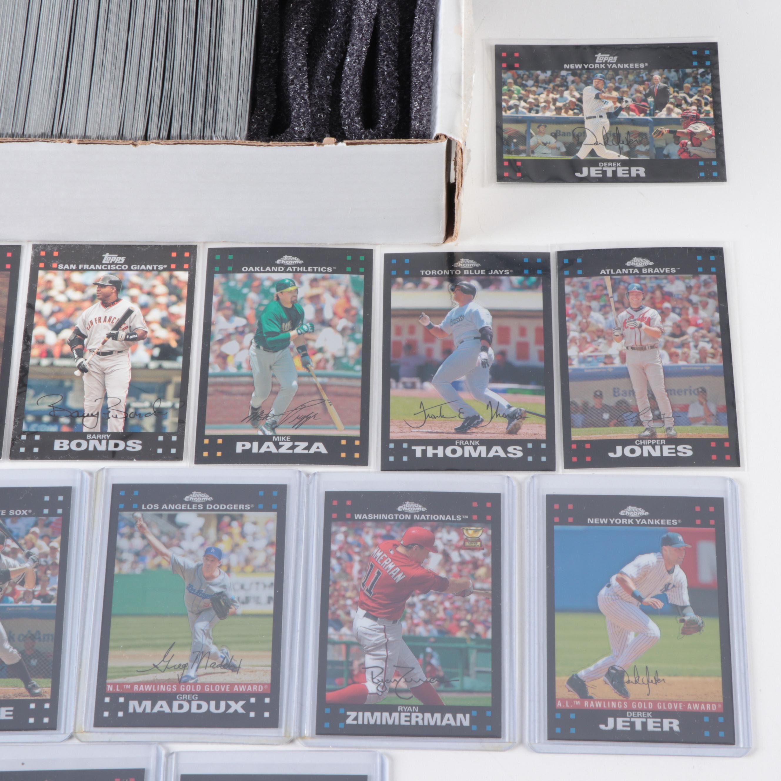 2007 Topps Baseball Cards With Jeter, Mantle, Bonds, More Rookies, HOFers