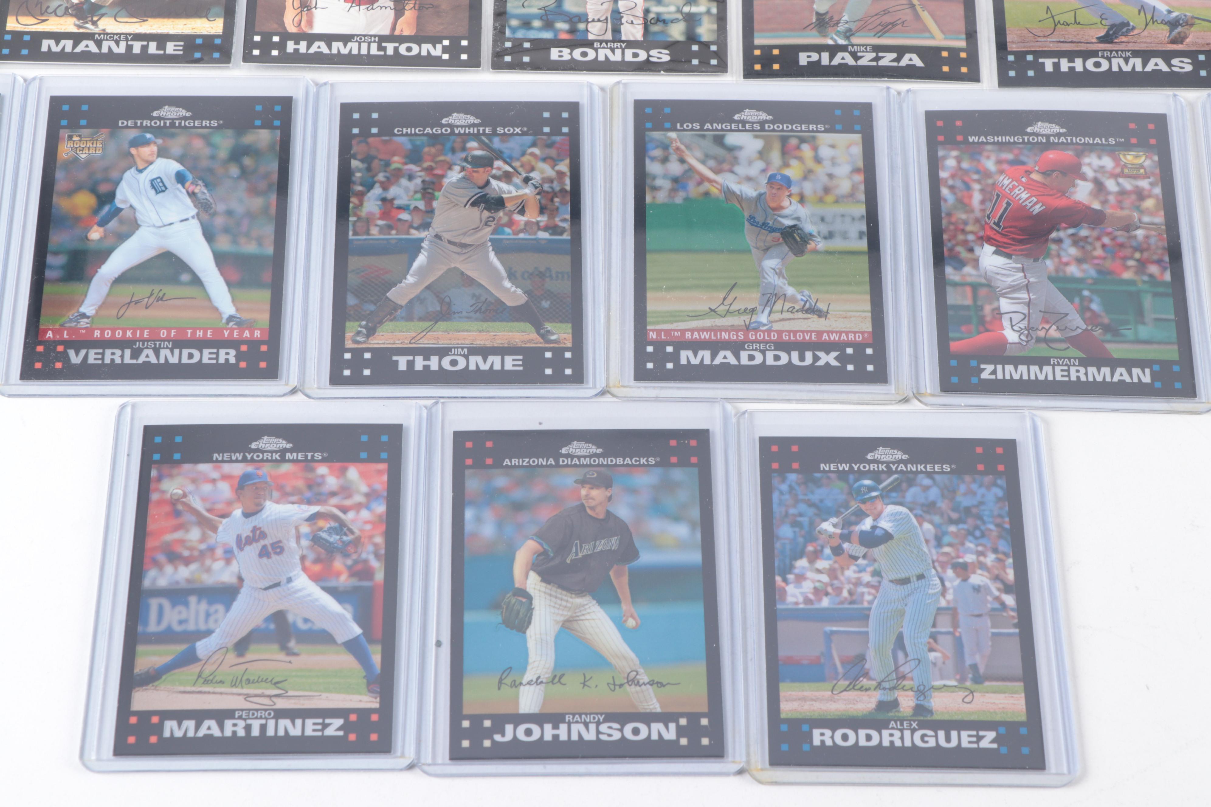 2007 Topps Baseball Cards With Jeter, Mantle, Bonds, More Rookies, HOFers