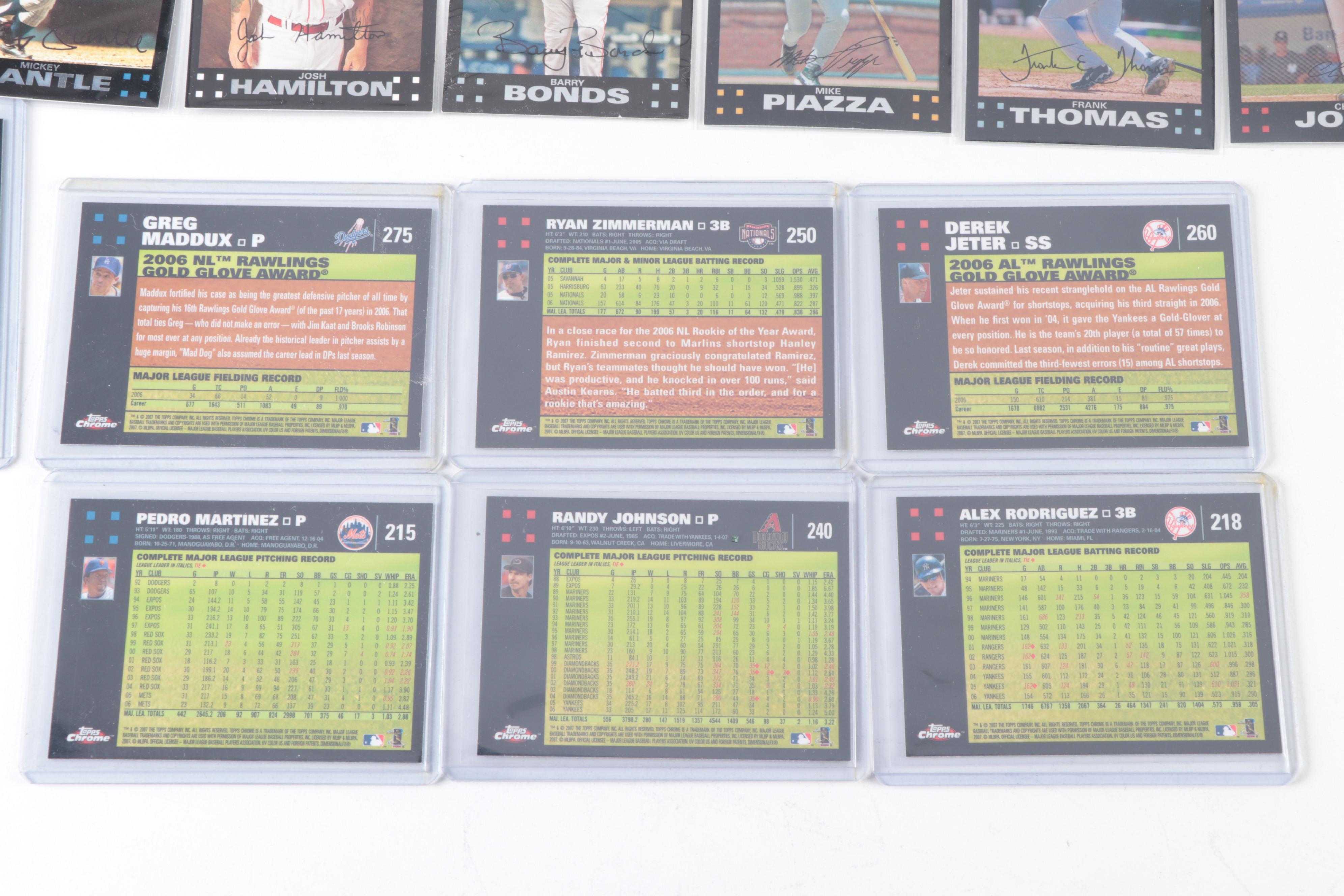 2007 Topps Baseball Cards With Jeter, Mantle, Bonds, More Rookies, HOFers