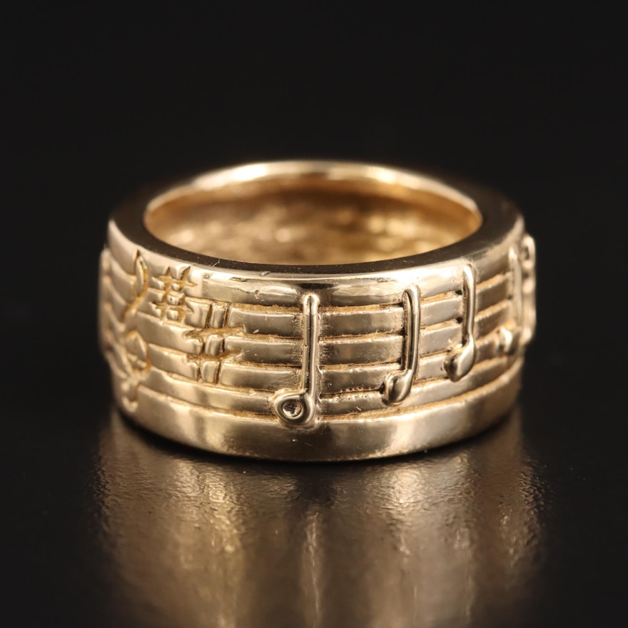 14K Music Notes Band