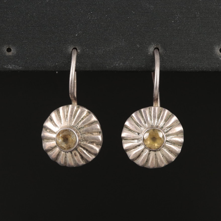 Sterling Citrine Earrings