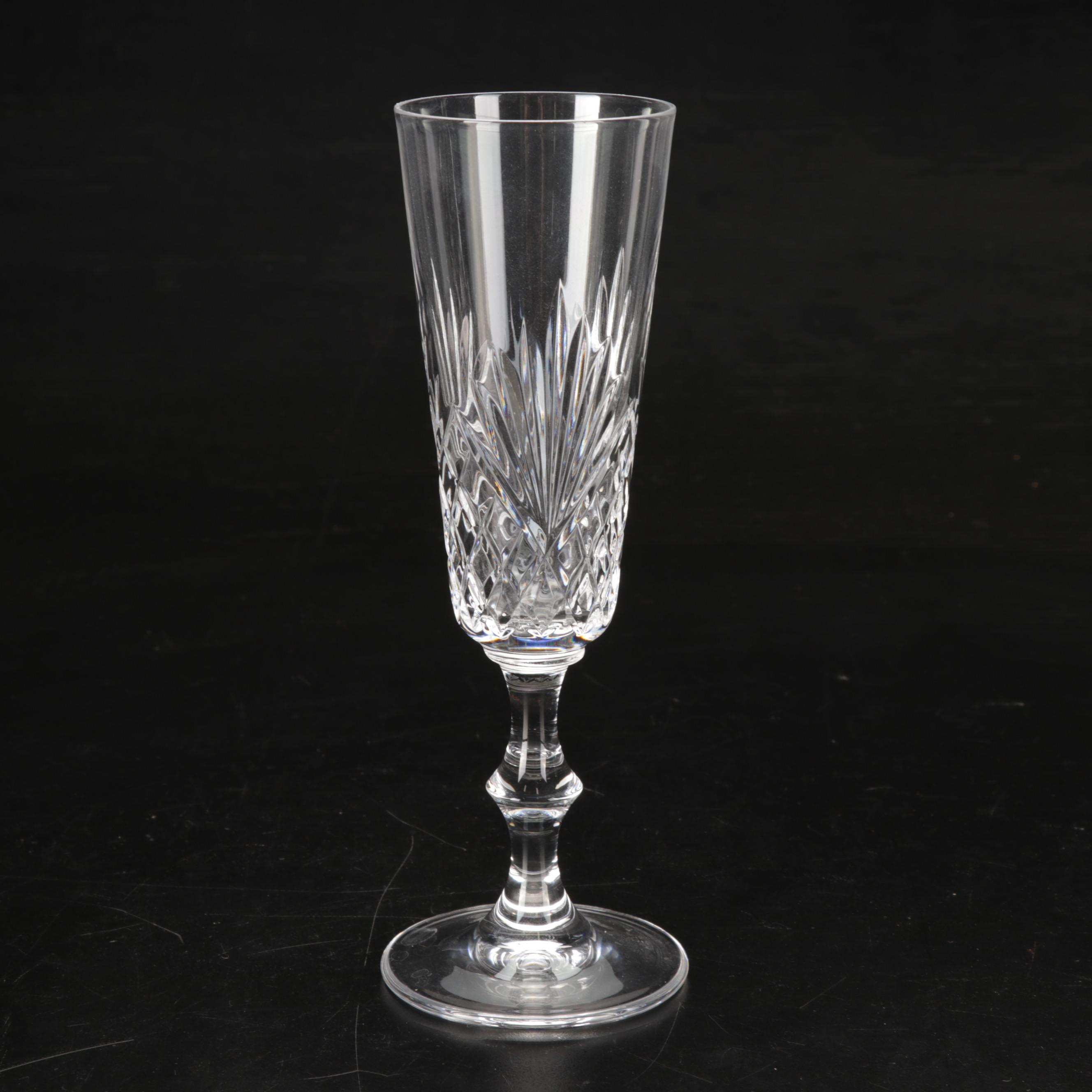 Edinburgh Crystal Decanter with Royal Crystal Rock Champagne Flutes