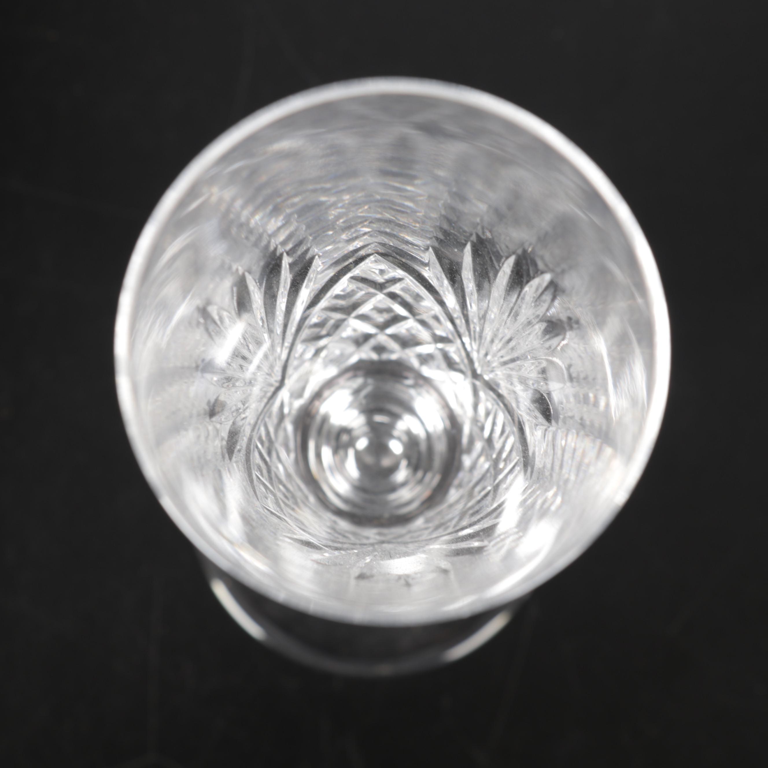 Edinburgh Crystal Decanter with Royal Crystal Rock Champagne Flutes