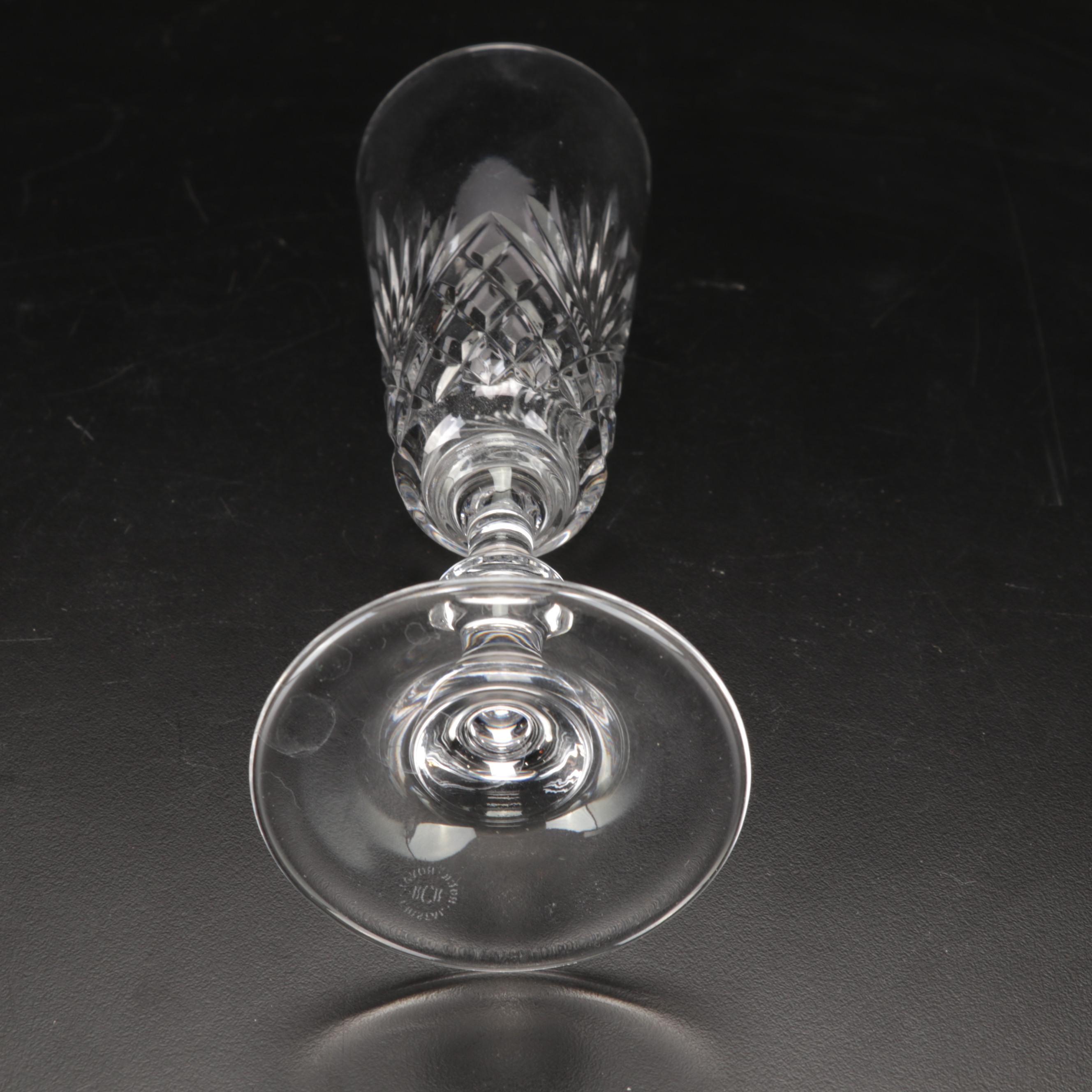 Edinburgh Crystal Decanter with Royal Crystal Rock Champagne Flutes