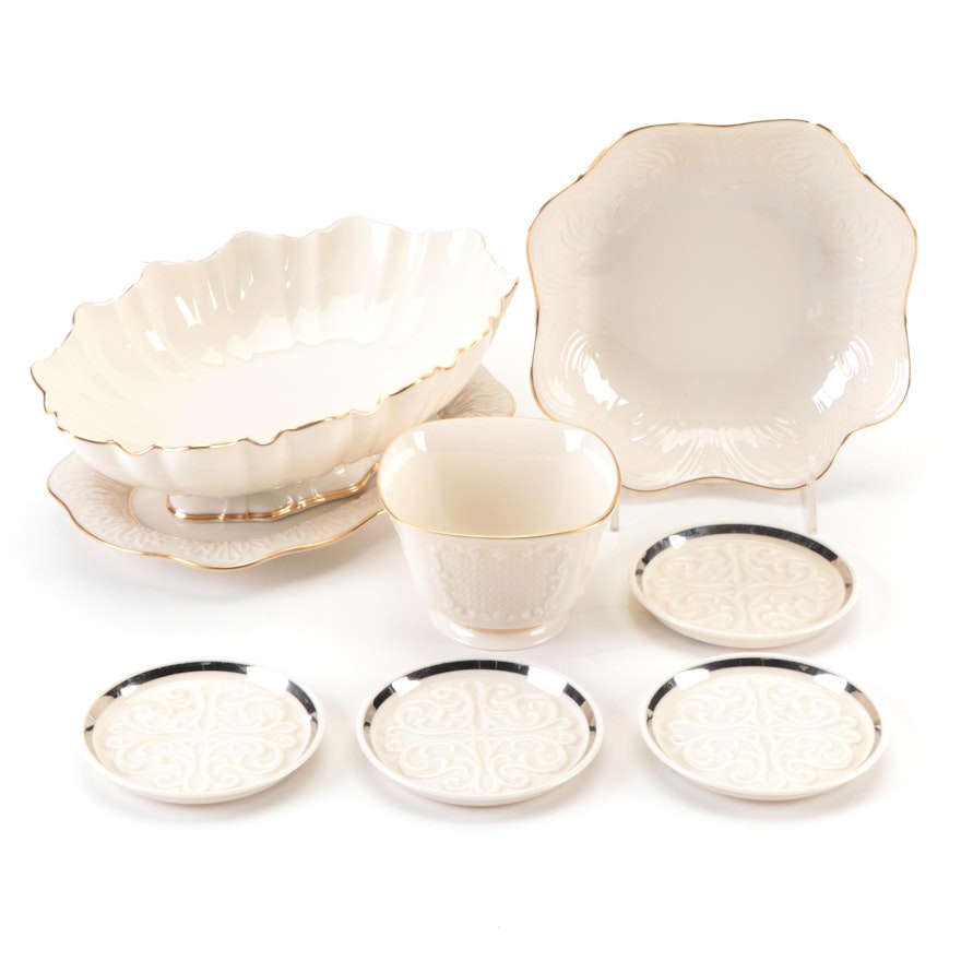 Lenox "Seville Collection" Bone China Coasters and More Lenox Bowls and Tray