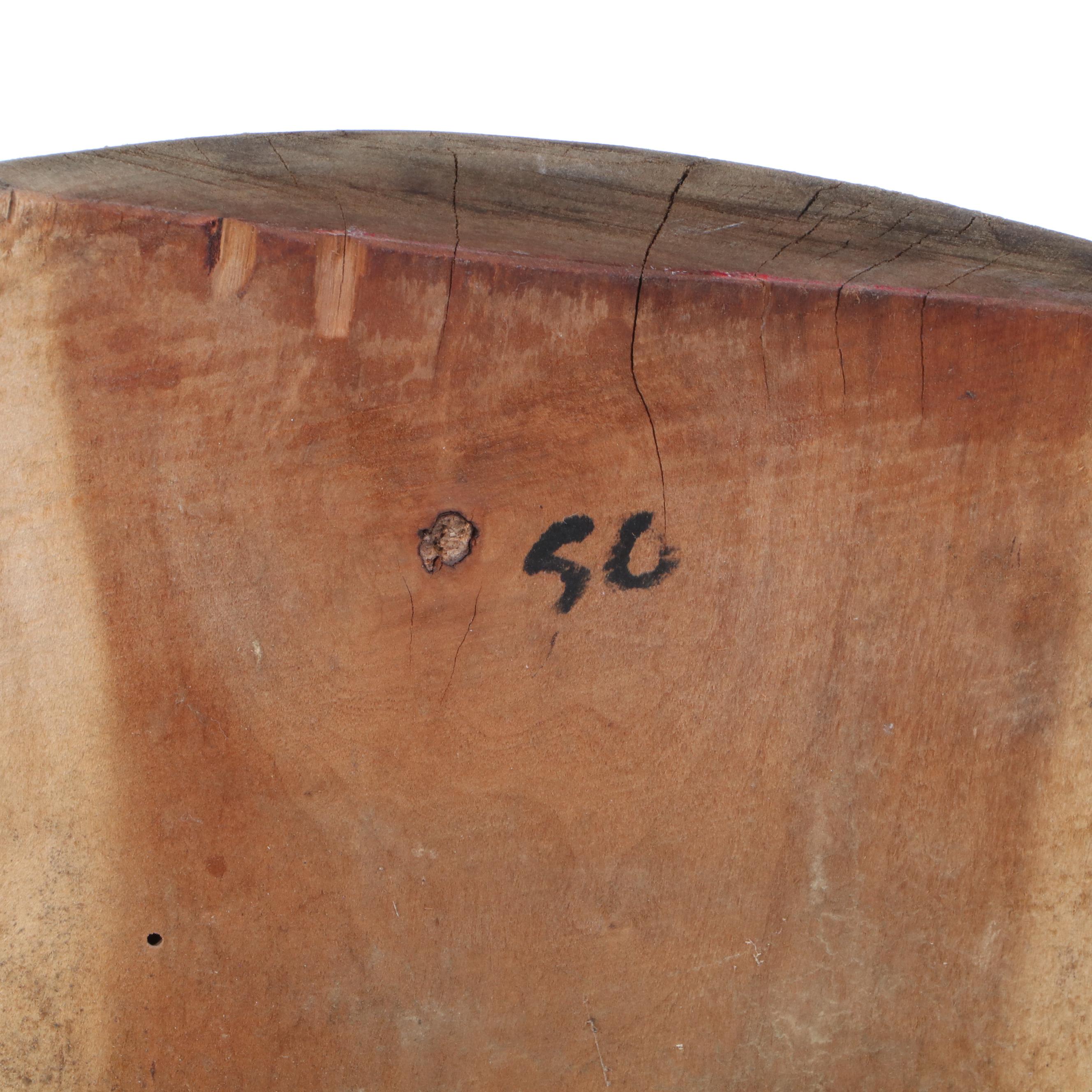 Contemporary Live Edge Wood Slab and Black Metal Pedestal Table