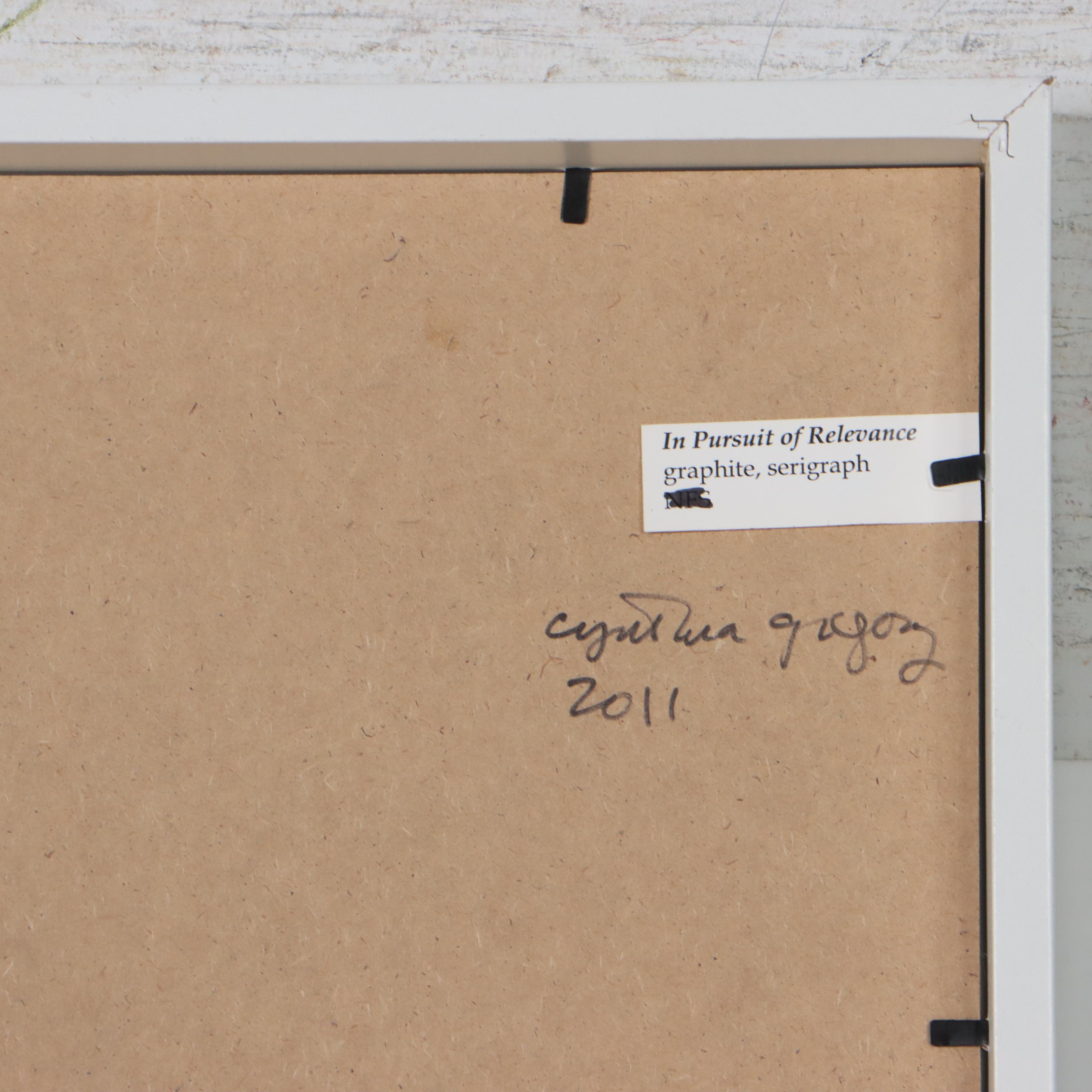 Cynthia Gregory Mixed Media Drawing "In Pursuit of Relevance," 2011