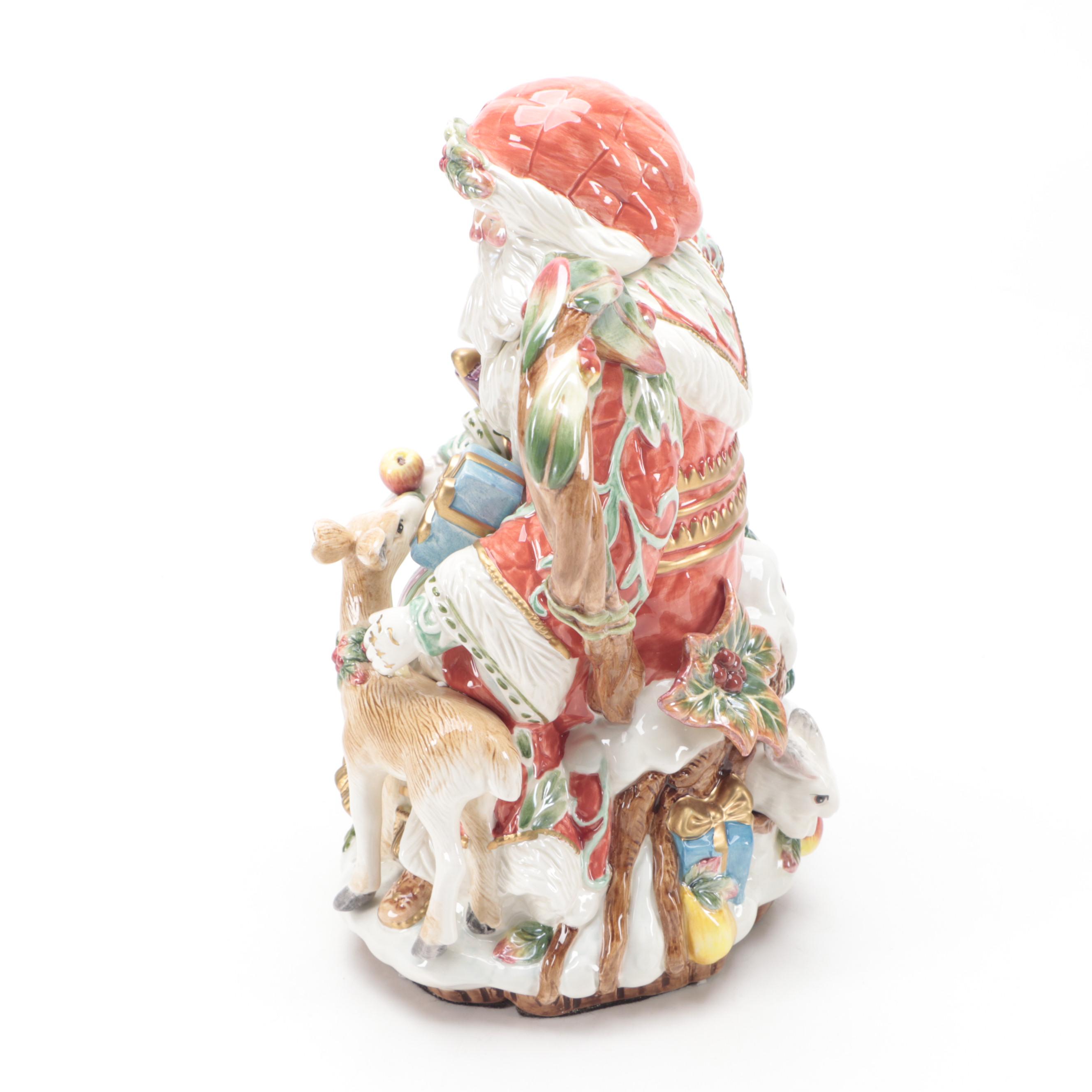 Fitz and Floyd "Enchanted Holiday" and Other Ceramic Teapot and Figurines