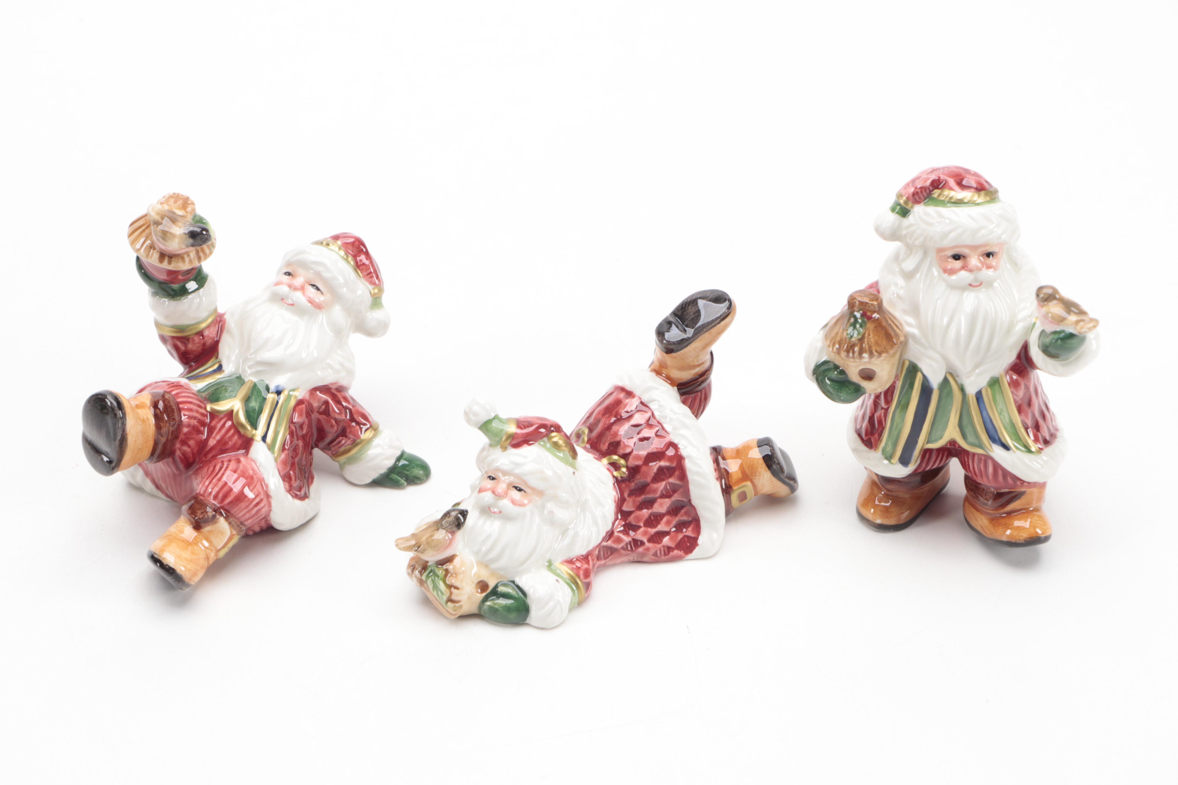 Fitz and Floyd "Enchanted Holiday" and Other Ceramic Teapot and Figurines