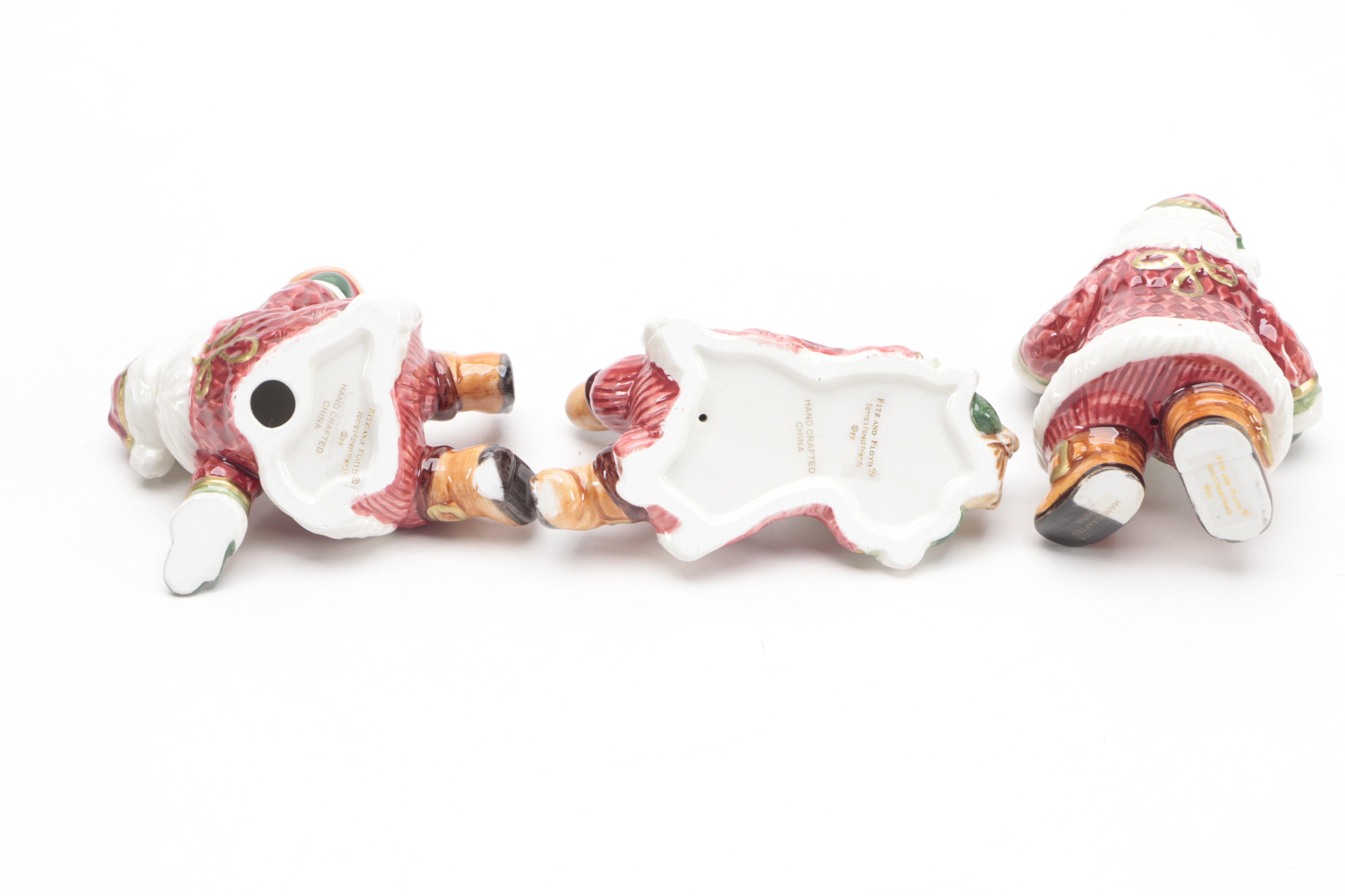 Fitz and Floyd "Enchanted Holiday" and Other Ceramic Teapot and Figurines