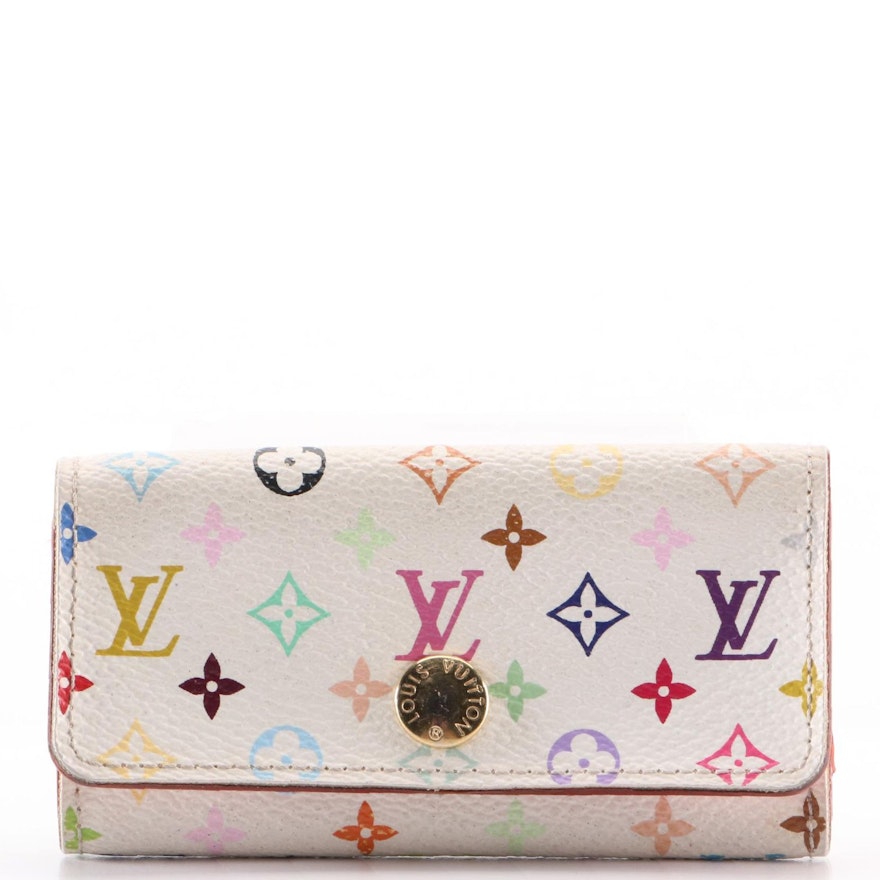 Louis Vuitton x Takashi Murakami Four-Key Holder in Multicolore Monogram Canvas