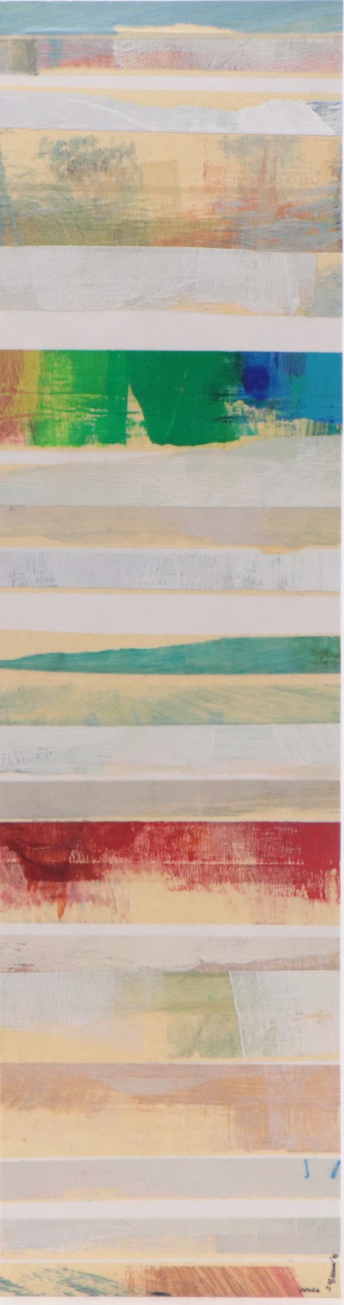 Ursula J. Brenner Abstract Mixed Media Painting, 21st Century